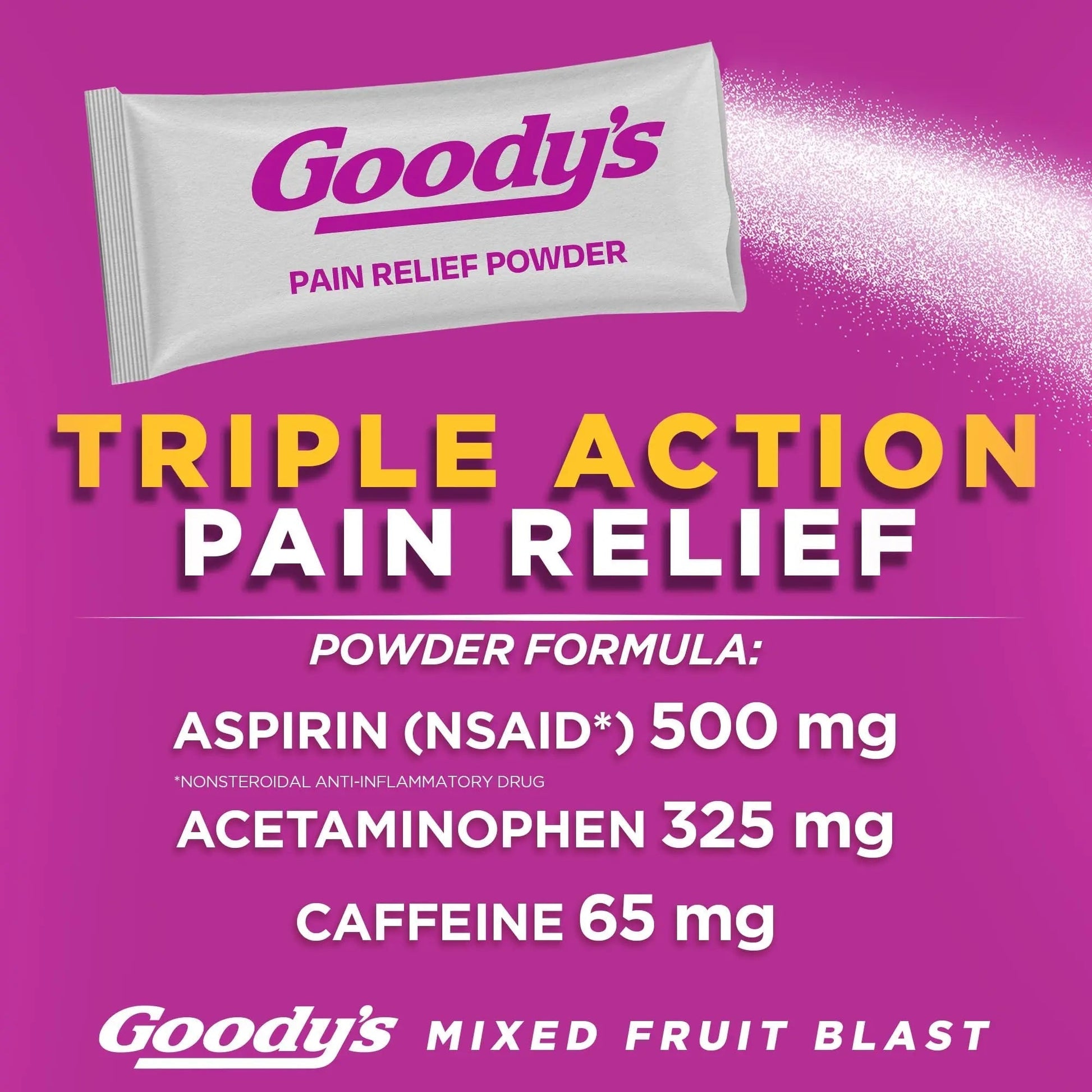 Goody's Pain Relief Powders, Extra Strength Headache Powder Mixed Fruit Blast, 24 ct (Pack of 1) Goody's uk supplements
