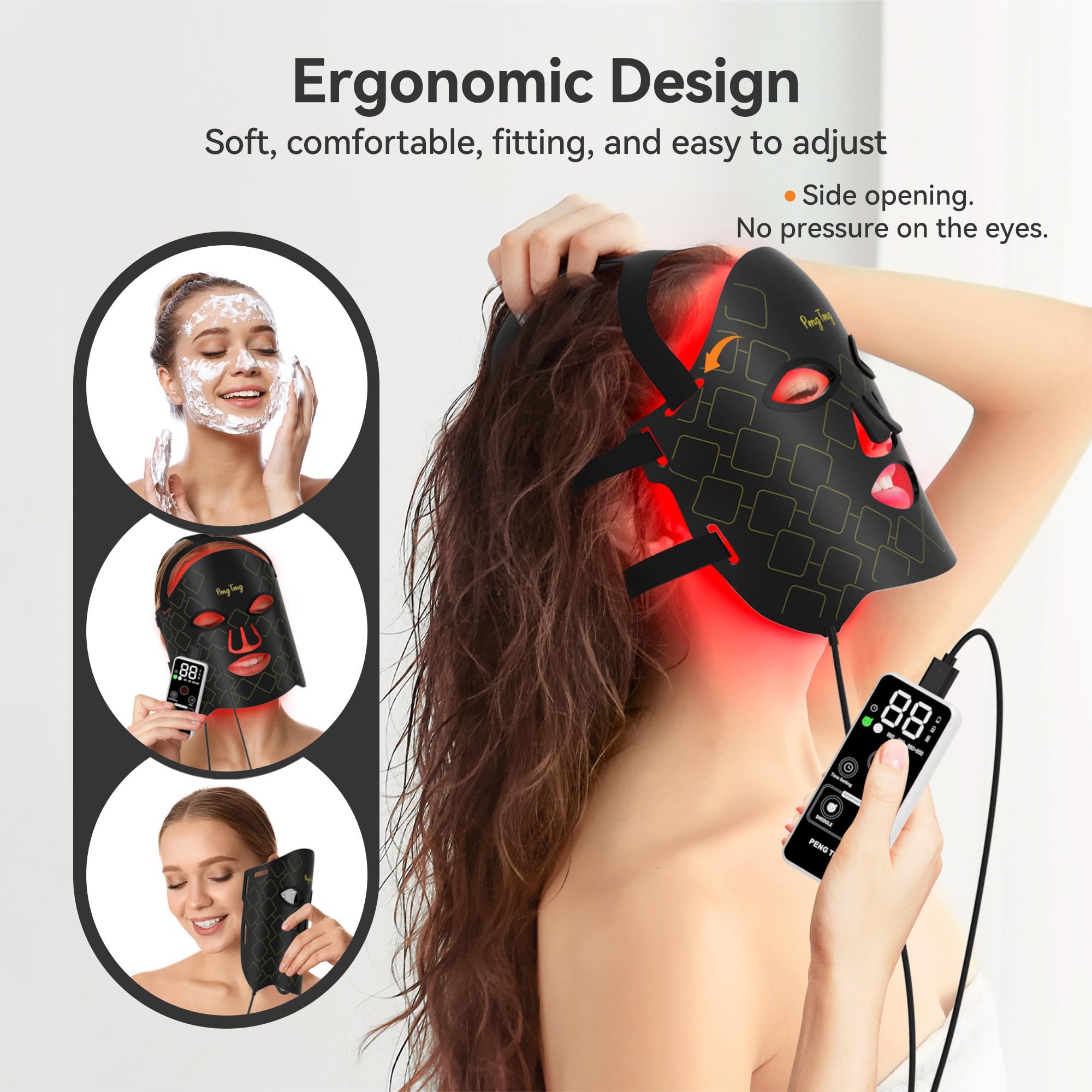 Peng Teng Red Light Therapy for Face, 660NM and 850NM,Innovative use of Monitoring,red Light Therapy Masks PengTeng uk supplements