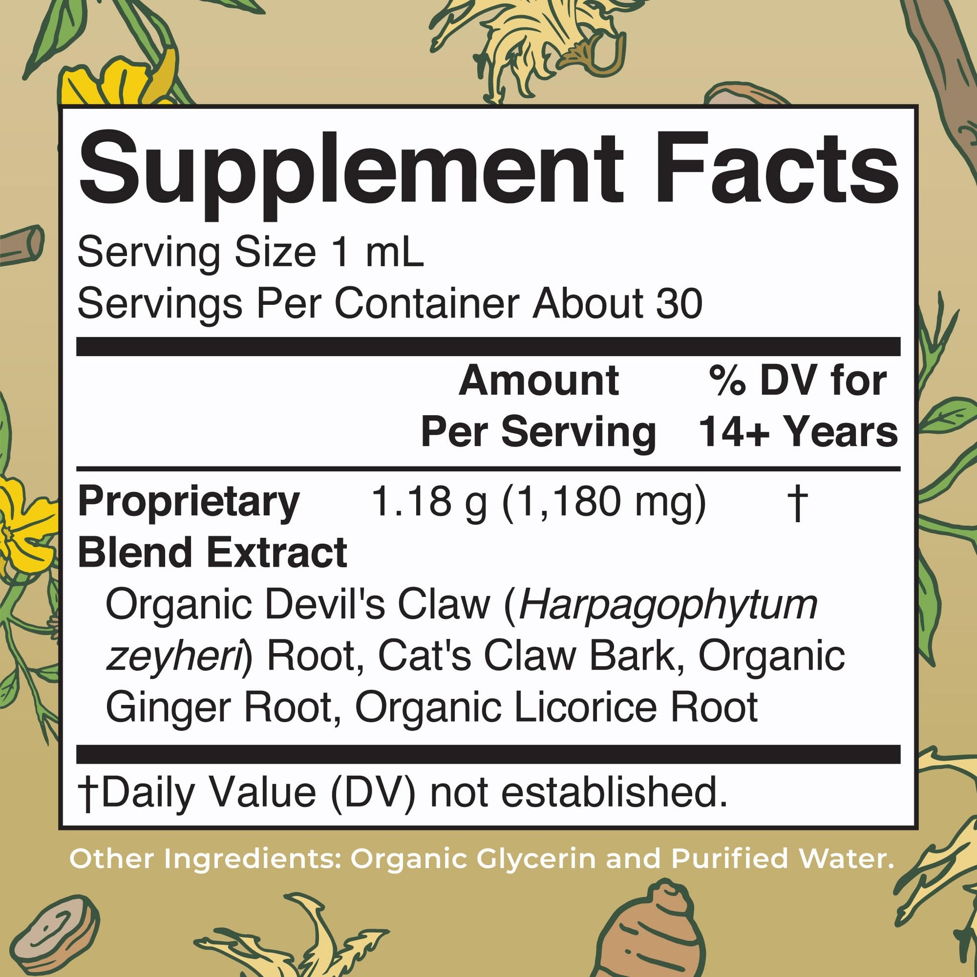 MaryRuth Organics Joint Health Liquid Extract | Four Herbal Blend Liquid Drops | Ginger Root | Licorice Root | Cats Claw | Devils Claw | Vegan | Non GMO | Alcohol Free Tincture | 30 Servings MARYRUTH'S uk supplements