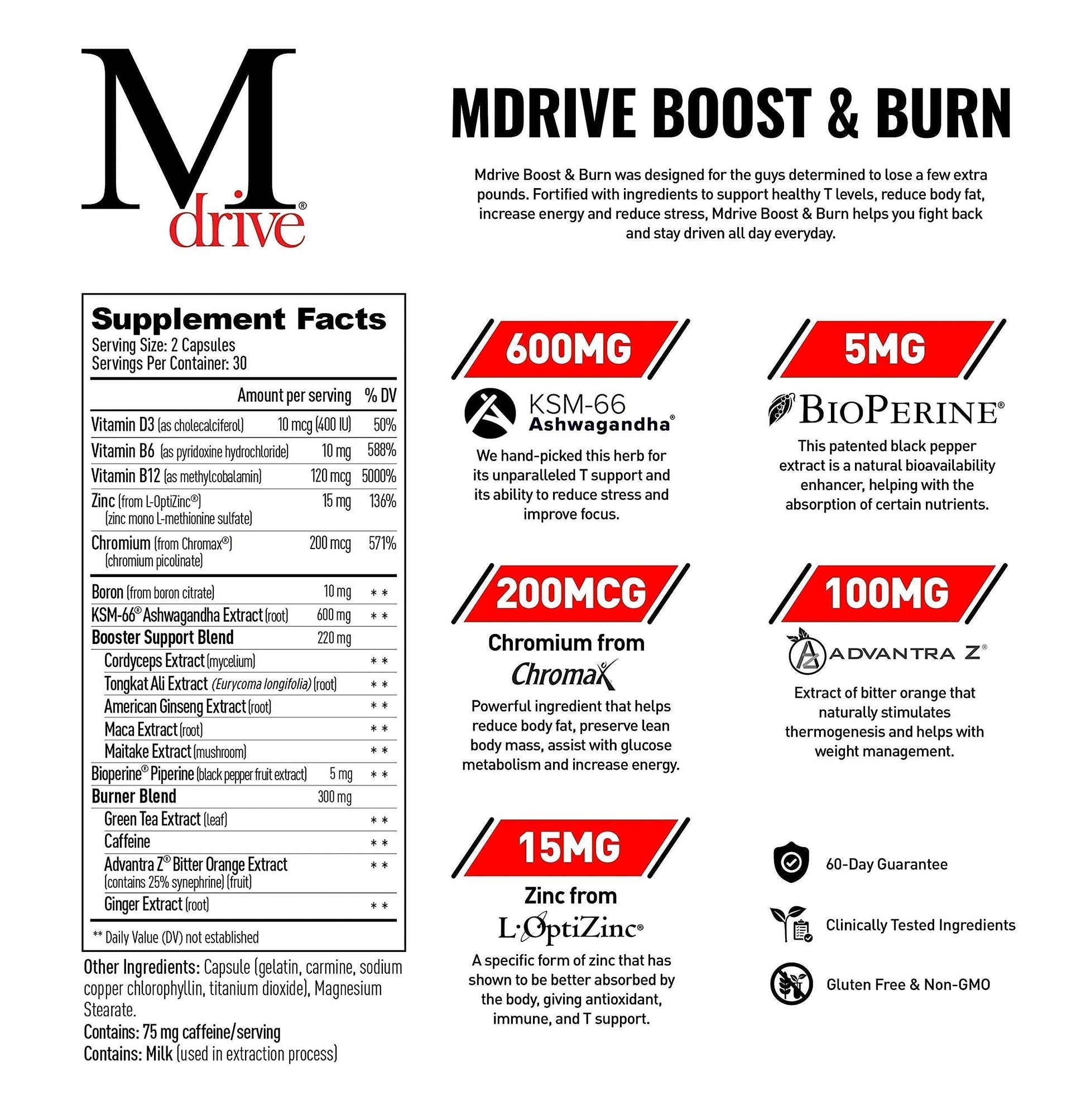 Mdrive Boost & Burn for Men Start Everyday Nutrition & Protein Powder - Natural Energy Mdrive uk supplements
