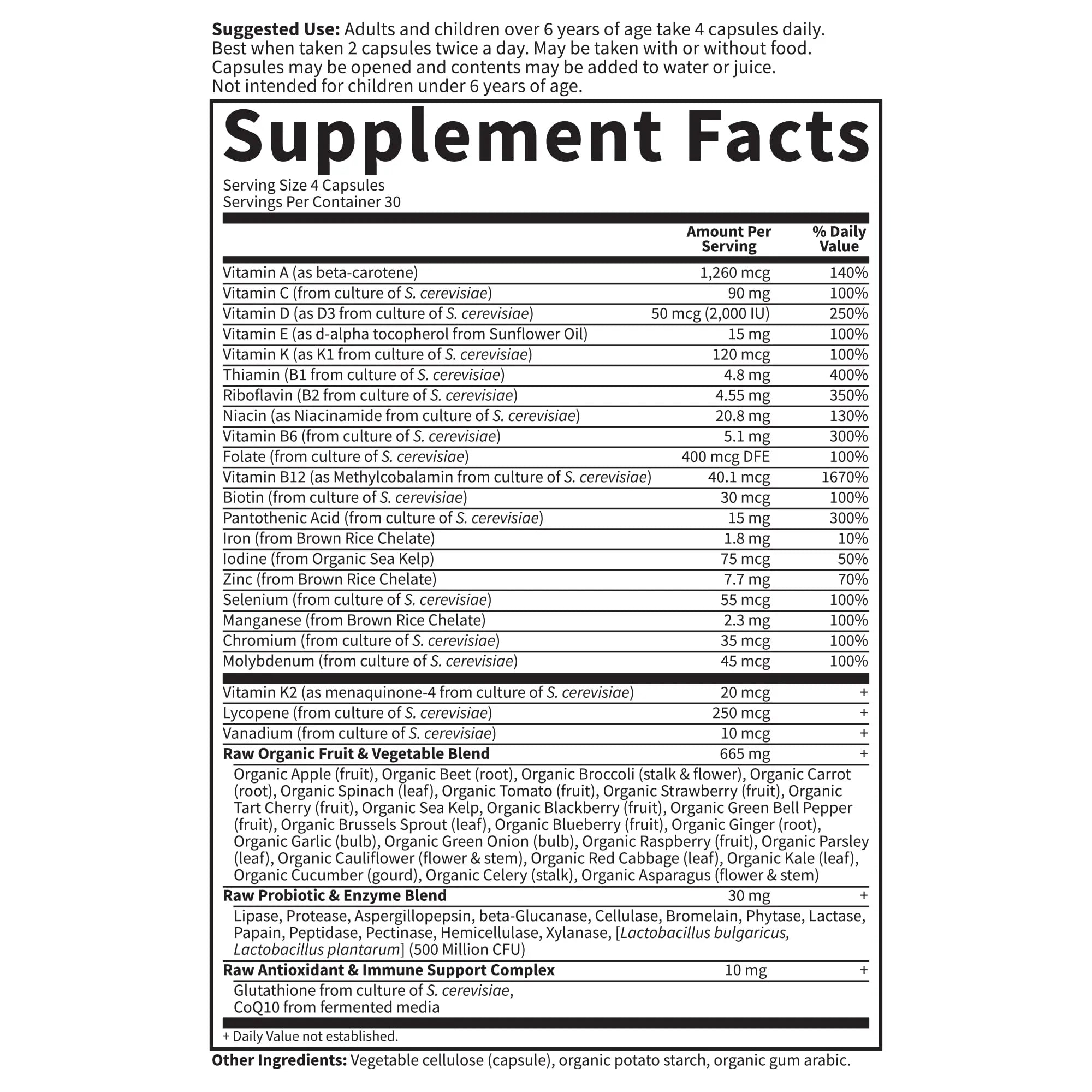 Garden of Life Multivitamin for Women, Men & Kids Age 6 and up, Vitamin Code Family Multi - 120 Vegetarian Capsules, Whole Food Vitamins Garden of Life uk supplements