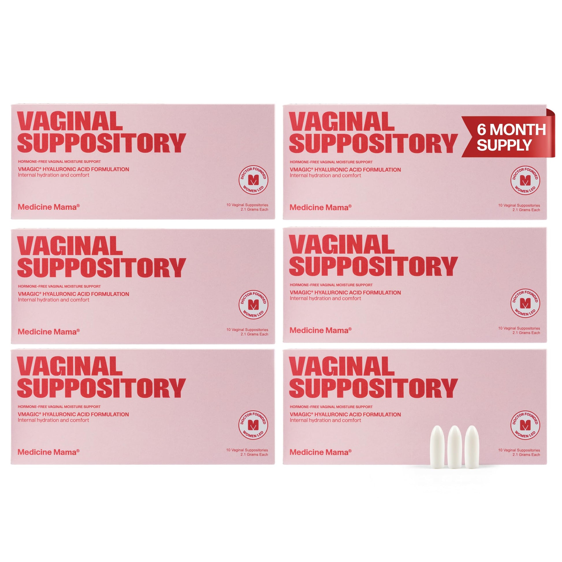 VMAGIC Vaginal Suppository by Medicine Mama – Feminine Moisturizer with Hyaluronic Acid to Help Provide Moisture – 6 Pack (10 Suppositories Each) Medicine Mama's Apothecary uk supplements