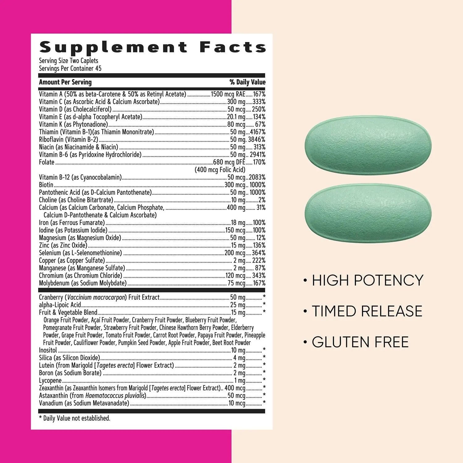 GNC Women’s Ultra Mega Multivitamin Caplets, Clinically Proven to Feel Better, Immune Support, Vitamin A, B, C, D GNC uk supplements