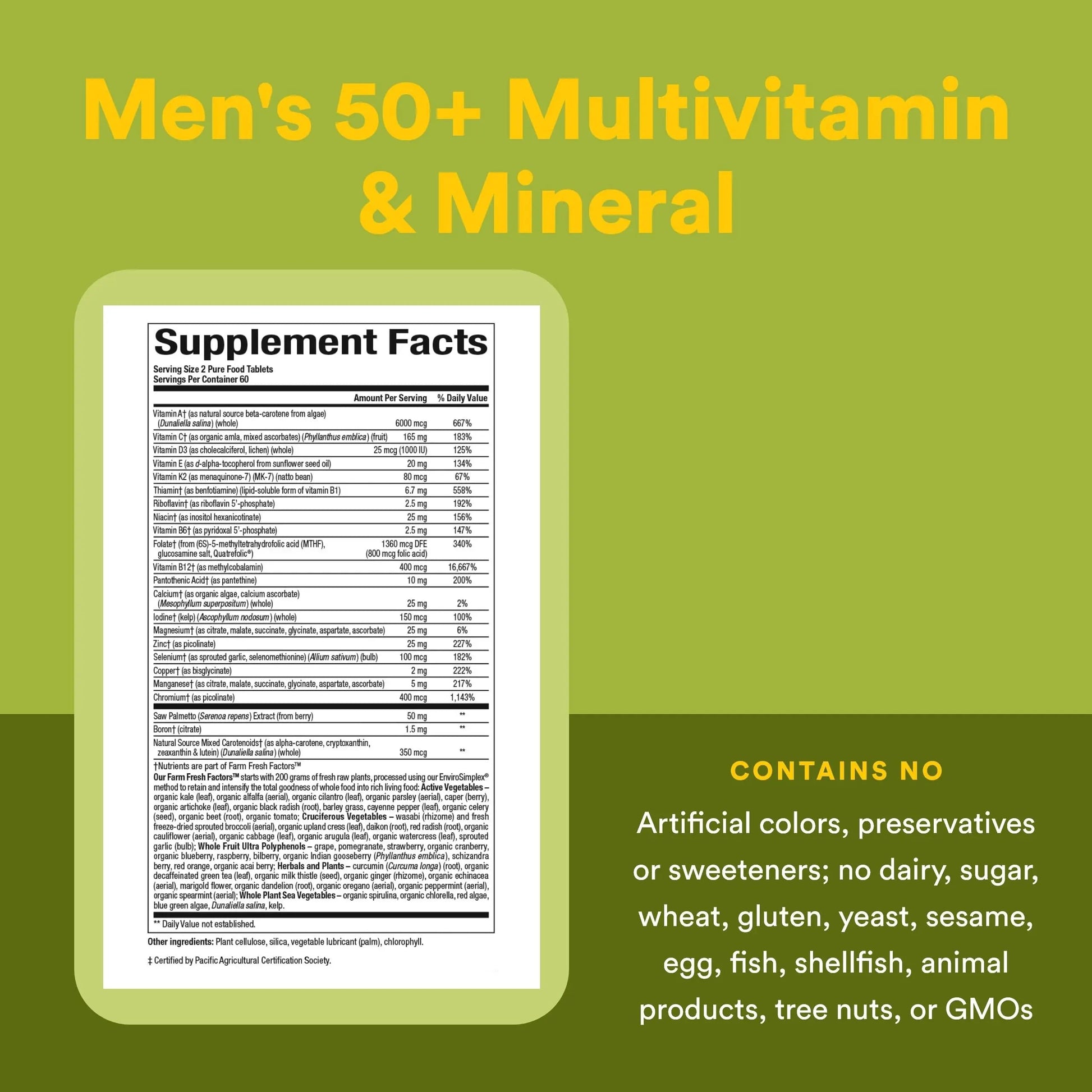 Natural Factors Whole Earth & Sea Men's 50+ Multivitamin & Mineral - Daily Nutritional Support Multivitamin Natural Factors uk supplements