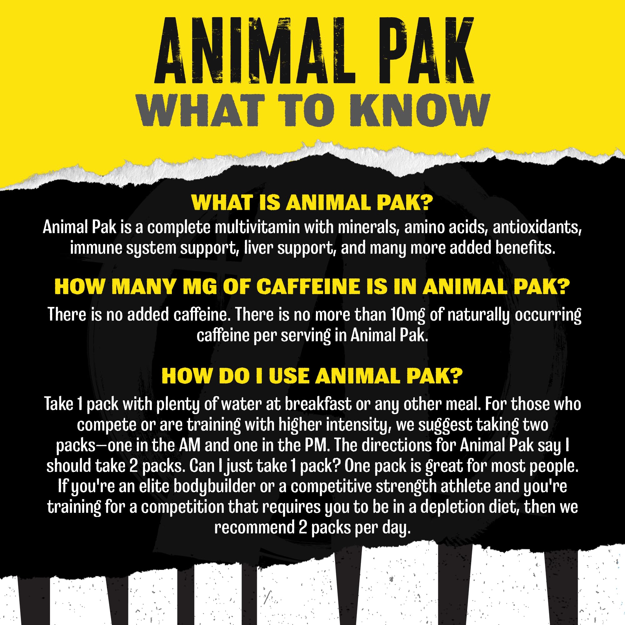 Animal Pak - Convenient Multivitamin for Men & Women Daily All-in-One Vitamin & Supplement Pack - Zinc, Vitamins C, B, D, Amino Acids, and Immune Support - Sports Nutrition Performance - 44 Count Animal uk supplements
