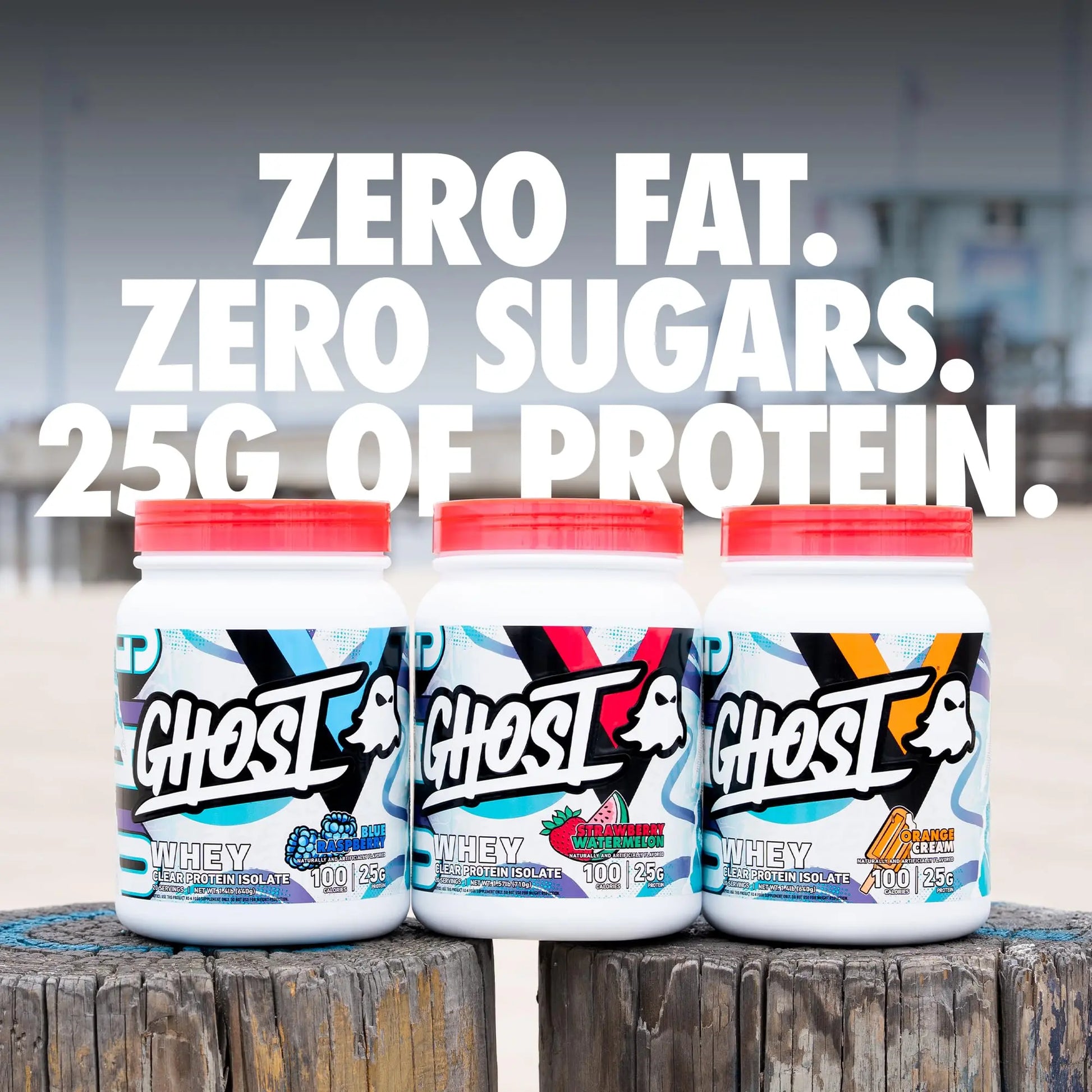 GHOST Clear Whey Isolate Protein Powder, Strawberry Watermelon - 1.57 LB Tub, 25G of Whey Protein - Post Workout Drink for Muscle Gain & Recovery – Sugar Free, Soy Free & Zero Fat, 20 Servings GHOST uk supplements