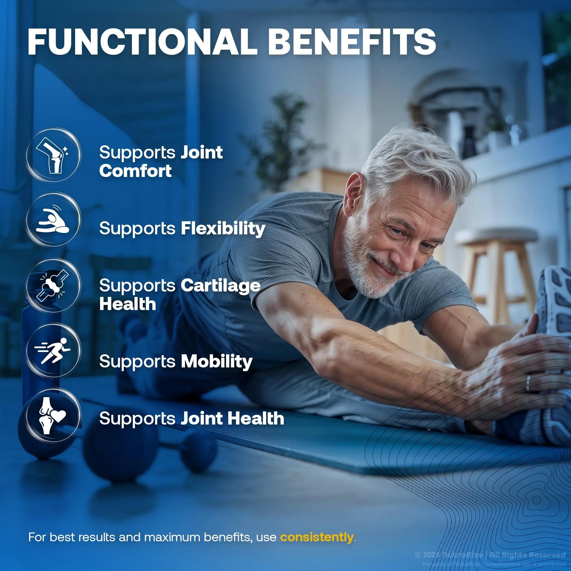 NutraRize Flexo Bliss, FlexoBliss Joint Health Support, All-Natural Supplement to Support Flexibility and Full Range of Motion, Official Flexo Bliss Reviews (60 Capsules) NutraRize uk supplements