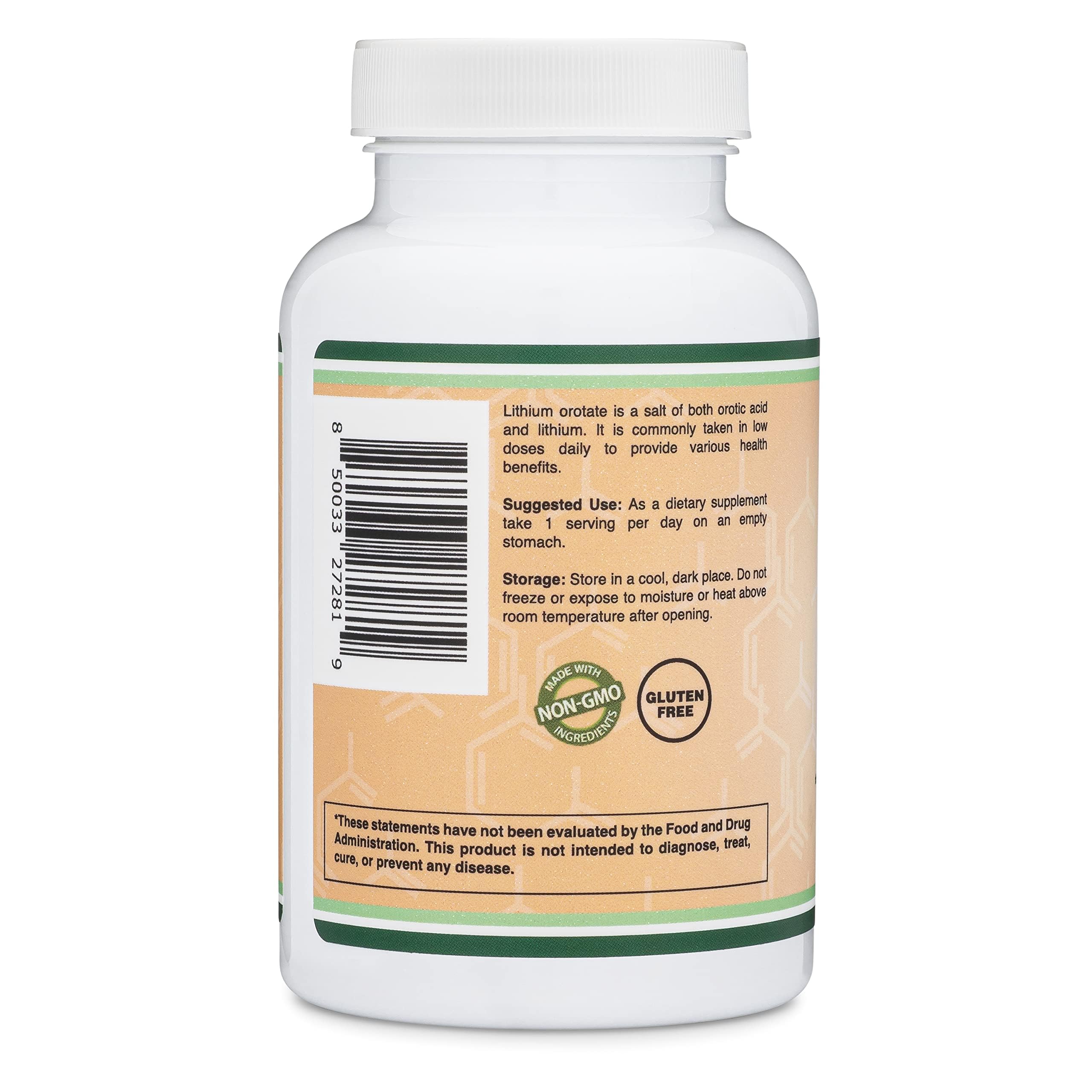 Lithium Orotate 5mg of Elemental Lithium for Cognition and Brain Health, 210 Capsules (Third Party Tested, Vegan Safe, Non-GMO) by Double Wood Supplements Double Wood Supplements uk supplements
