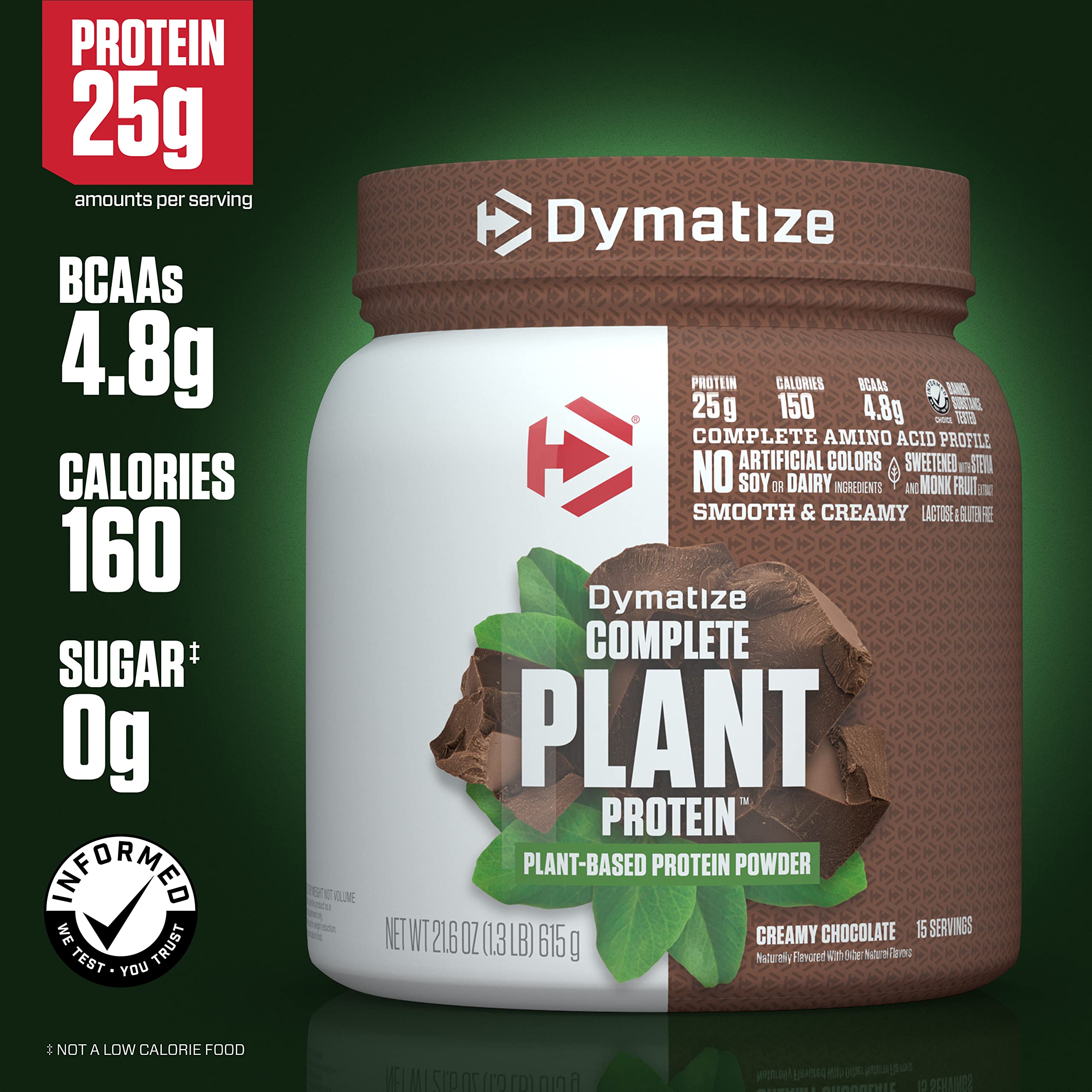 Dymatize Vegan Plant Protein, Creamy Chocolate, 25g Protein, 4.8g BCAAs, Complete Dymatize uk supplements