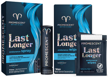 Promescent Desensitizing Delay Spray for Men (2.6 ml) to Help You Last Longer in Bed + Delay Wipes (7 Count) Sexual Enhancer with Extended Climax Control with Benzocaine Promescent uk supplements