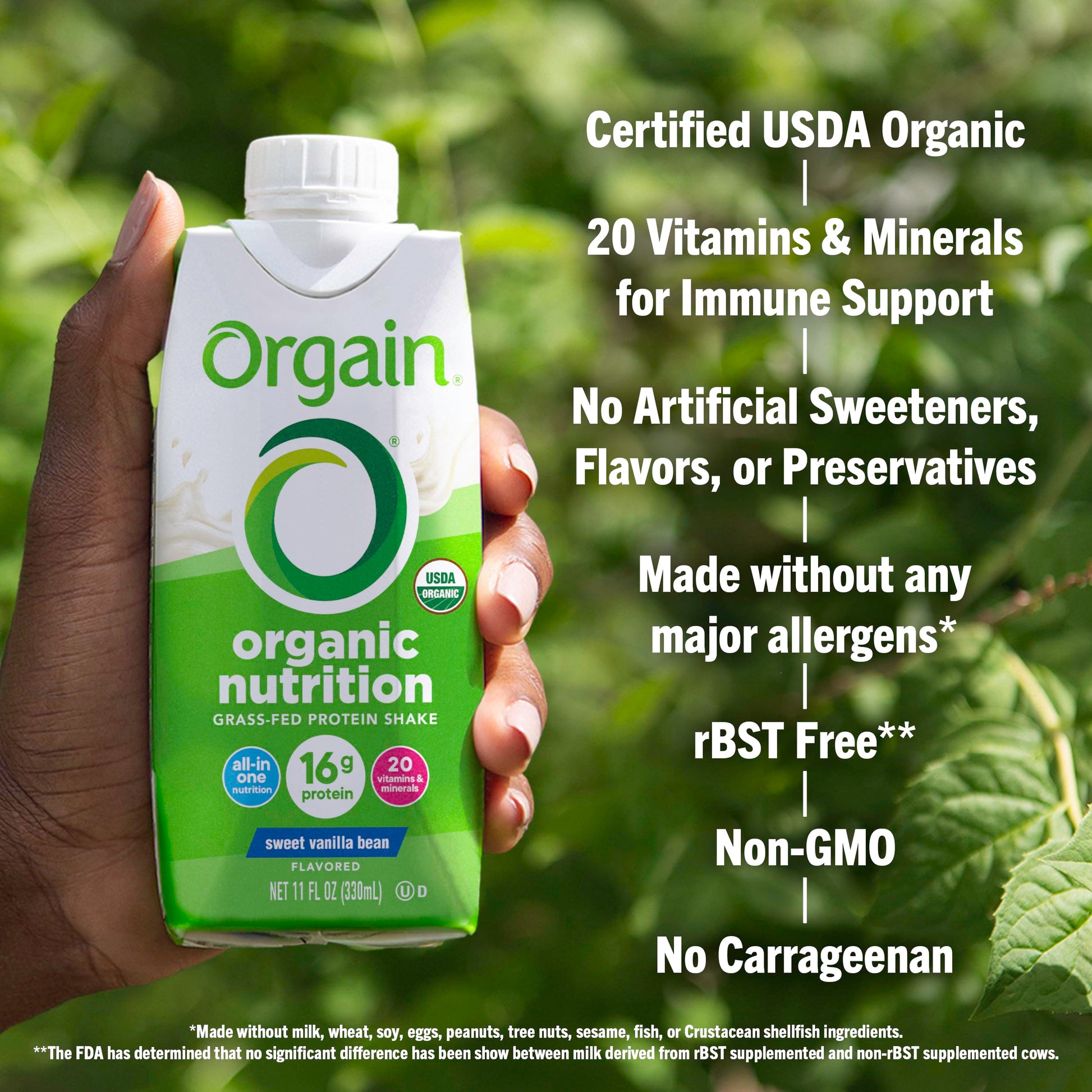 Orgain Organic Nutritional Protein Shake, Vanilla Bean - 16g Grass Fed Whey Protein Orgain uk supplements
