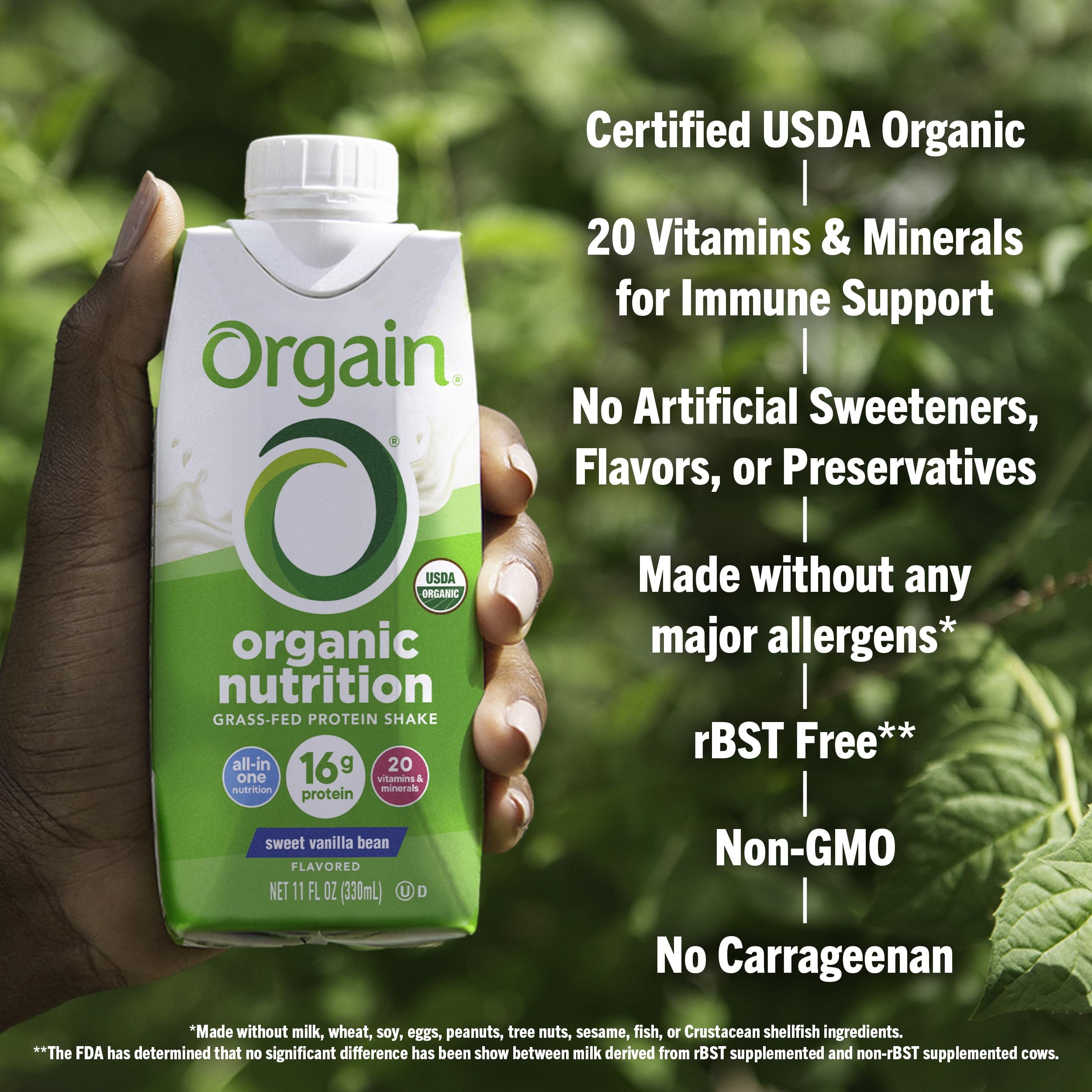 Orgain Organic Nutritional Protein Shake, Vanilla Bean - 16g Grass Fed Whey Protein Orgain uk supplements