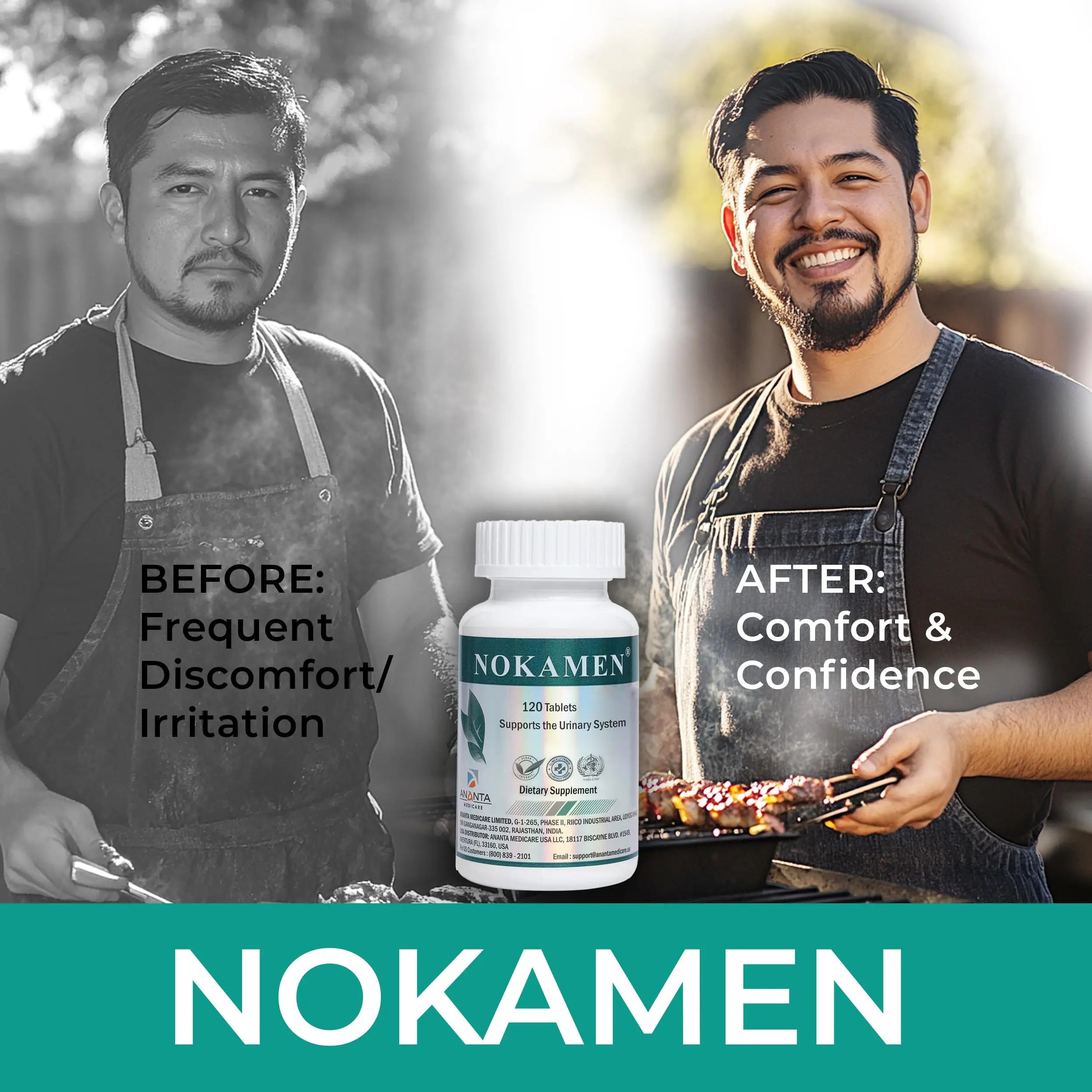 Ananta Medicare USA NOKAMEN – Kidney & Urinary Tract Support Herbal Formula, 120 Tabs Ananta Medicare USA uk supplements