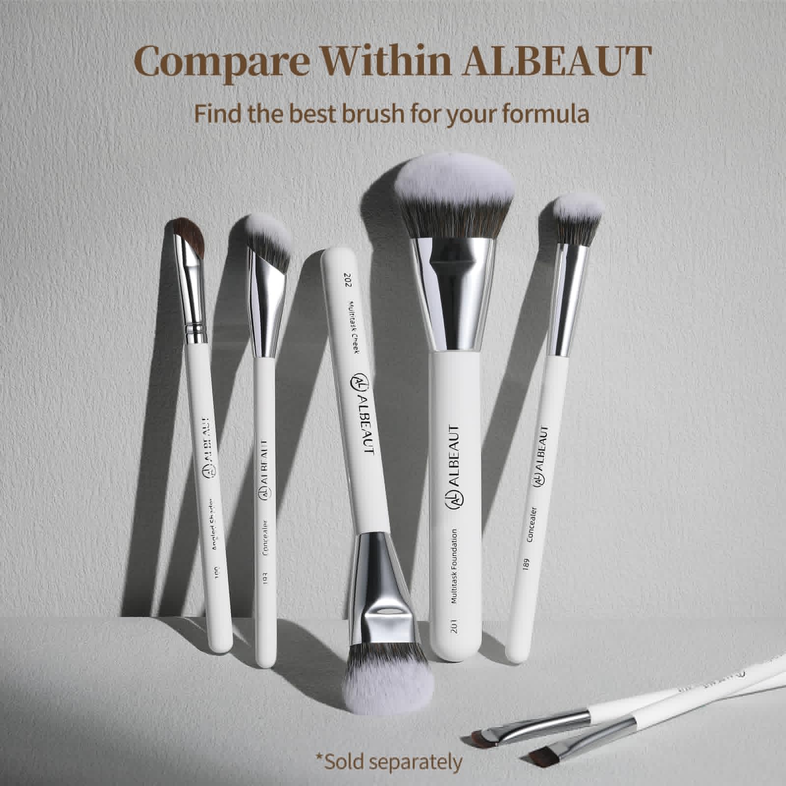 Albeaut Concealer Brush, Angled Under Eye Makeup Small Foundation Precision Face Blending Brush (193 concealer brush) ALBEAUT uk supplements