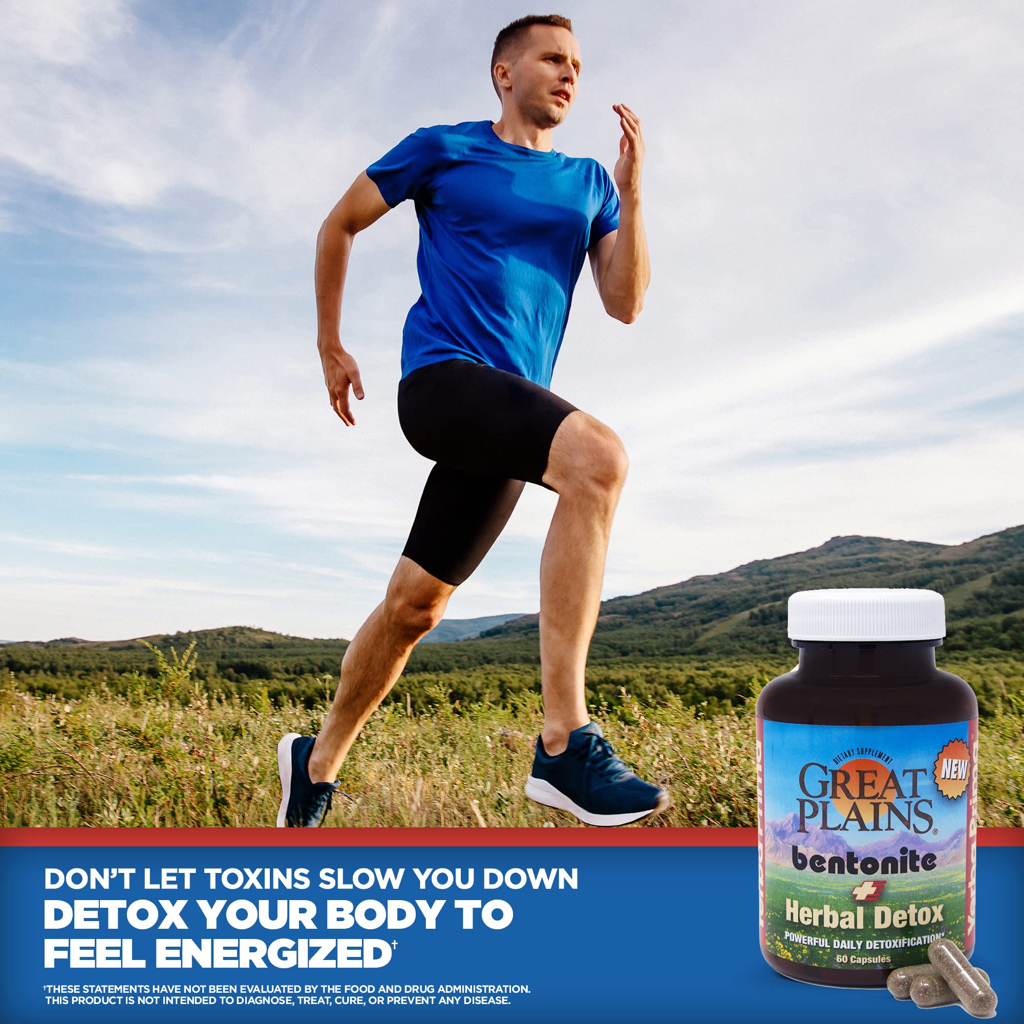 Yerba Prima Bentonite Clay Plus Herbal Detox - 60 Veggie Capsules - Natural Cleansing Supplement Yerba Prima uk supplements