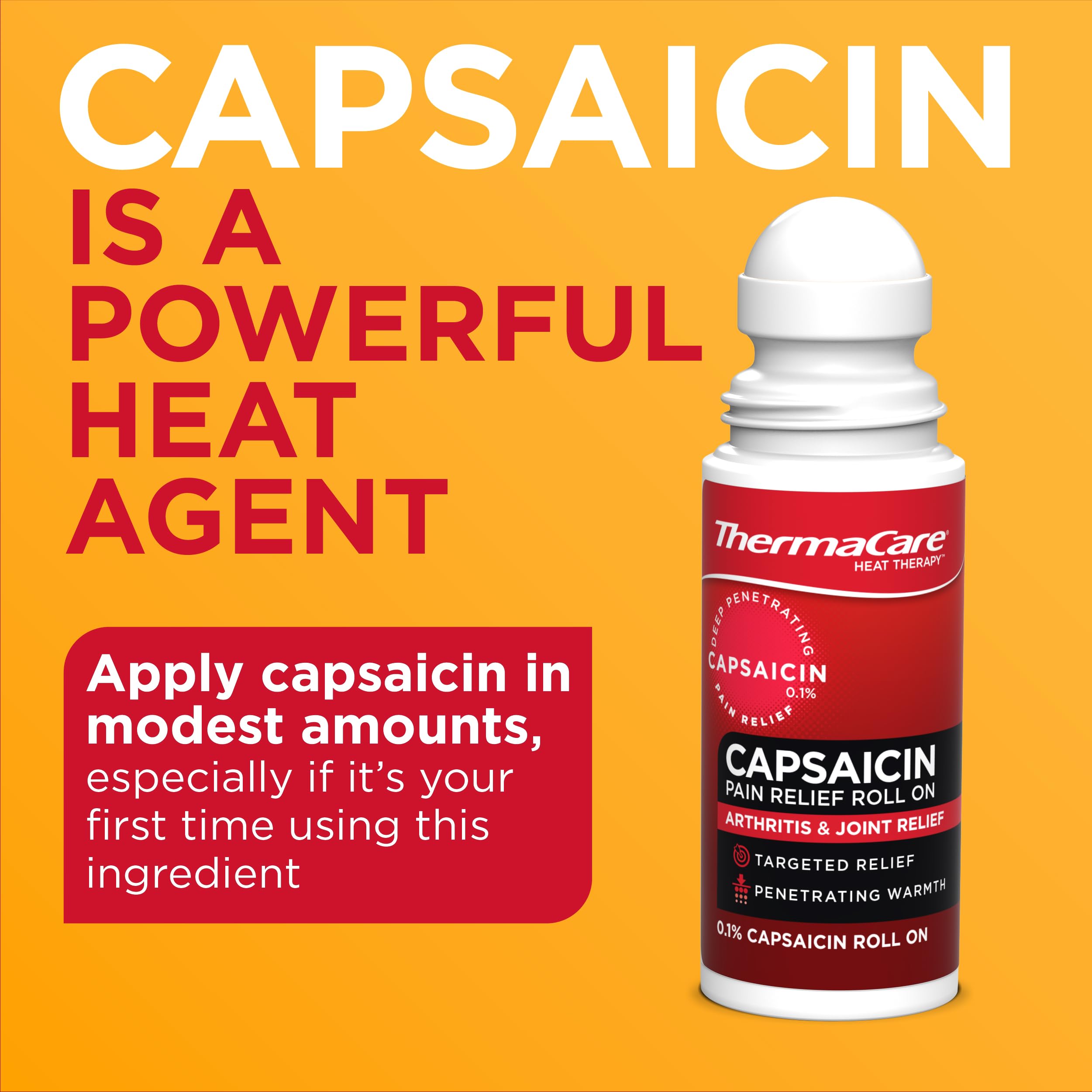 ThermaCare Arthritis Pain Relief Roll-On - Fast-Acting Capsaicin Formula for Joint & Muscle Pain - Soothing Warmth - Mess-Free Application - Targets Stiffness & Discomfort - 2.5 oz ThermaCare uk supplements