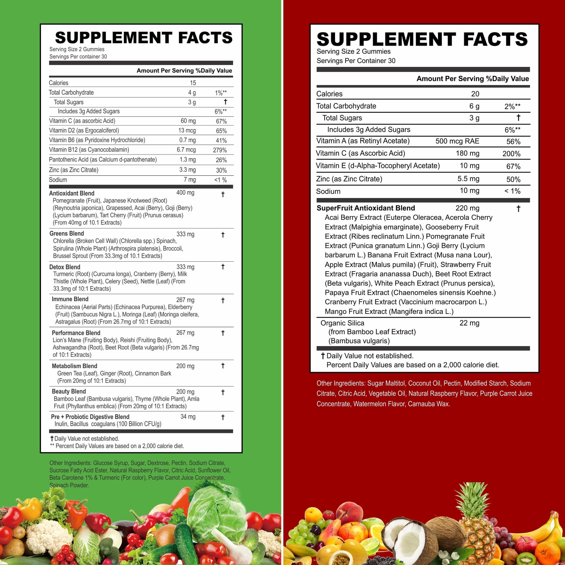 VITINITY Made with Real Fruit-Real Veggie Gummies-Superfood Vegetable Vitamin Sup VITINITY uk supplements