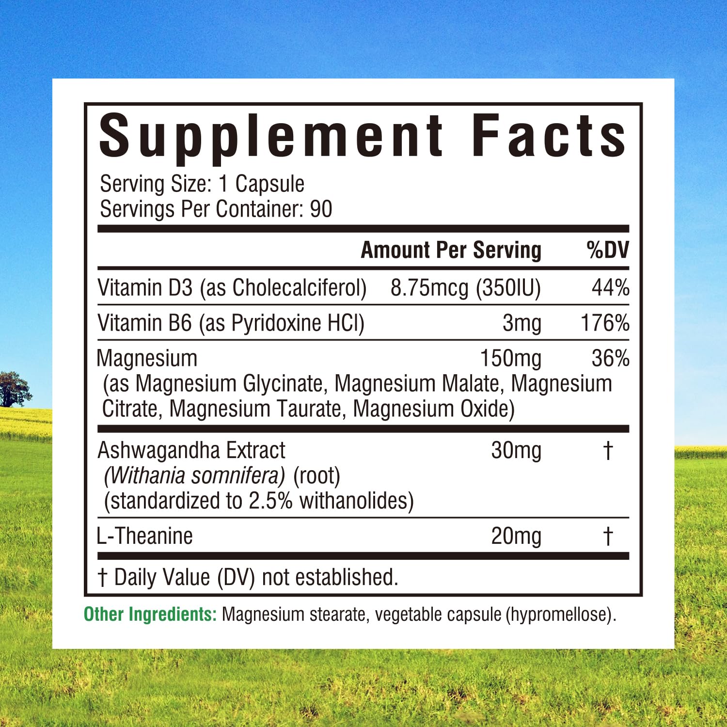 Innate Vitality Magnesium Complex, Magnesium Glycinate Citrate Malate Taurate with Ashwagandha L-Theanine Vitamin D3 & B6, High Absorption, Full Spectrum, Bones Stress Sleep Support, 90 caps Innate Vitality uk supplements