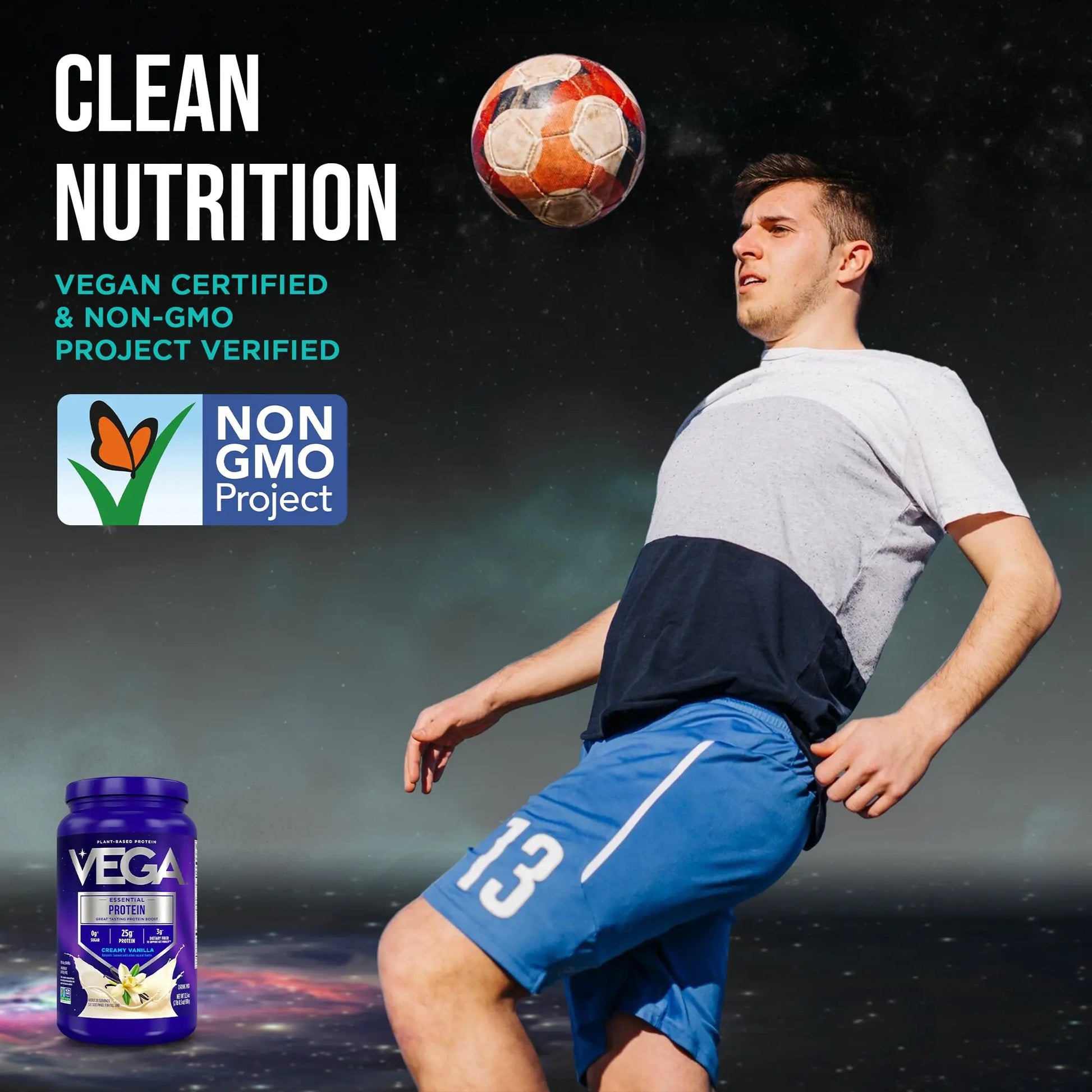 Vega Essential Protein – 25g Plant Based Protein Powder, Creamy Vanilla, Vegan for a Dairy-Free Vanilla Shake – Large Tub, 32.5oz (20 Servings) Vega uk supplements