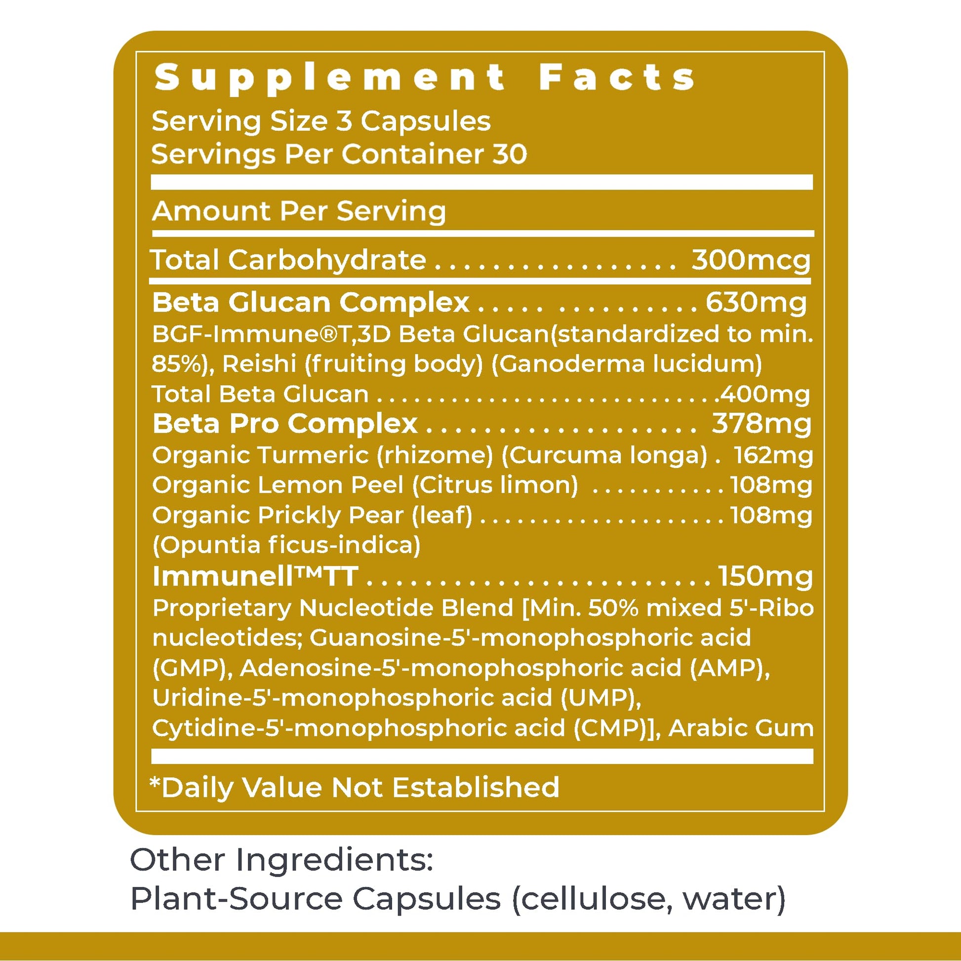 Premier Research Labs Nucleo Immune - Beta Glucan Supplements, Beta Glucans, Phytochemicals, Prickly Pear, Fiber, Immune Support - 90 Capsules Premier Research Labs uk supplements