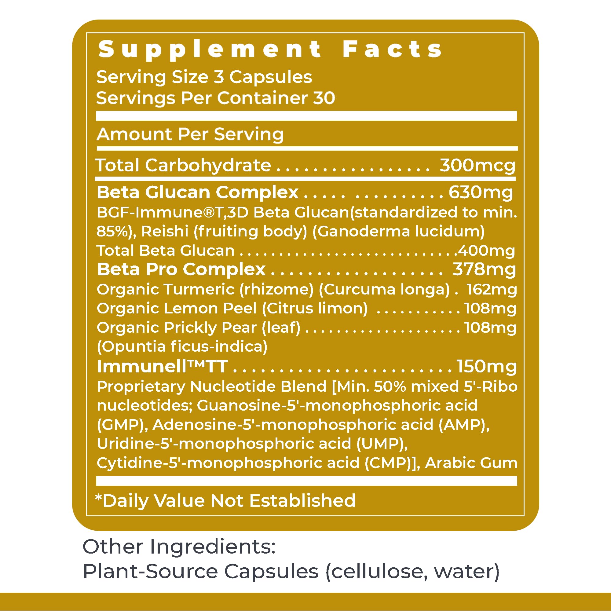 Premier Research Labs Nucleo Immune - Beta Glucan Supplements, Beta Glucans, Phytochemicals, Prickly Pear, Fiber, Immune Support - 90 Capsules Premier Research Labs uk supplements