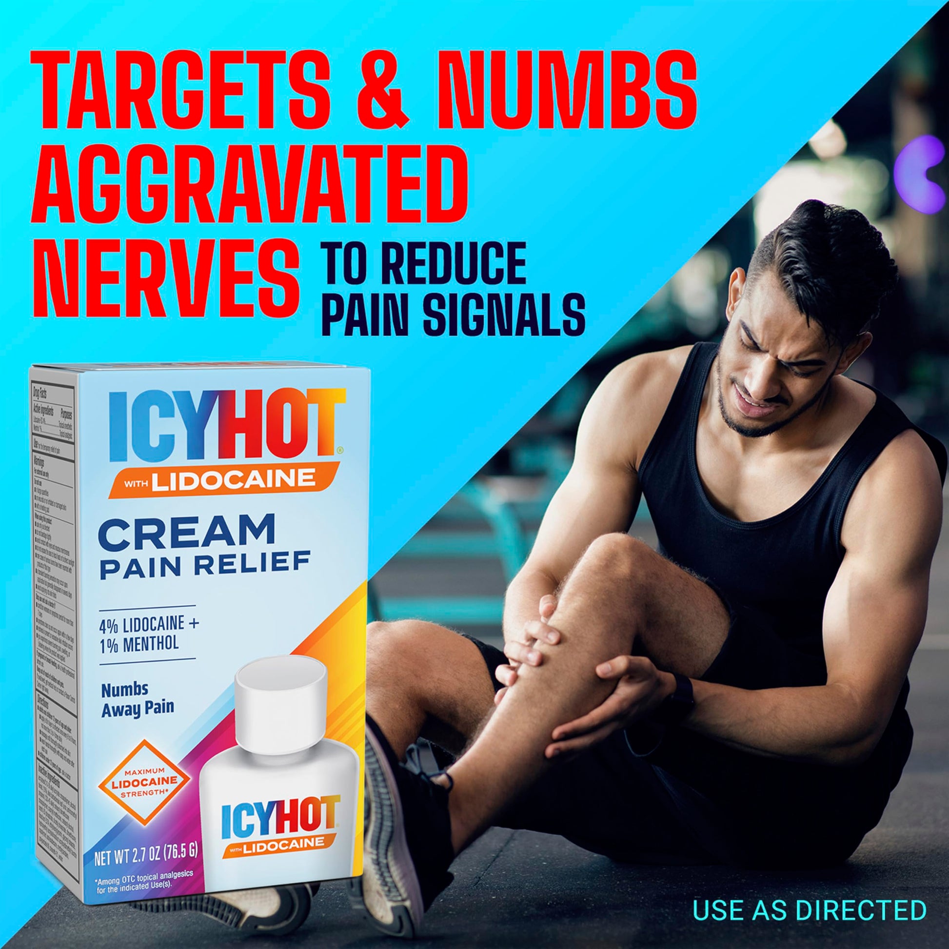 Icy Hot Max Strength Pain Relief Cream with Lidocaine Plus Menthol, 2.7 Ounces Icy Hot uk supplements