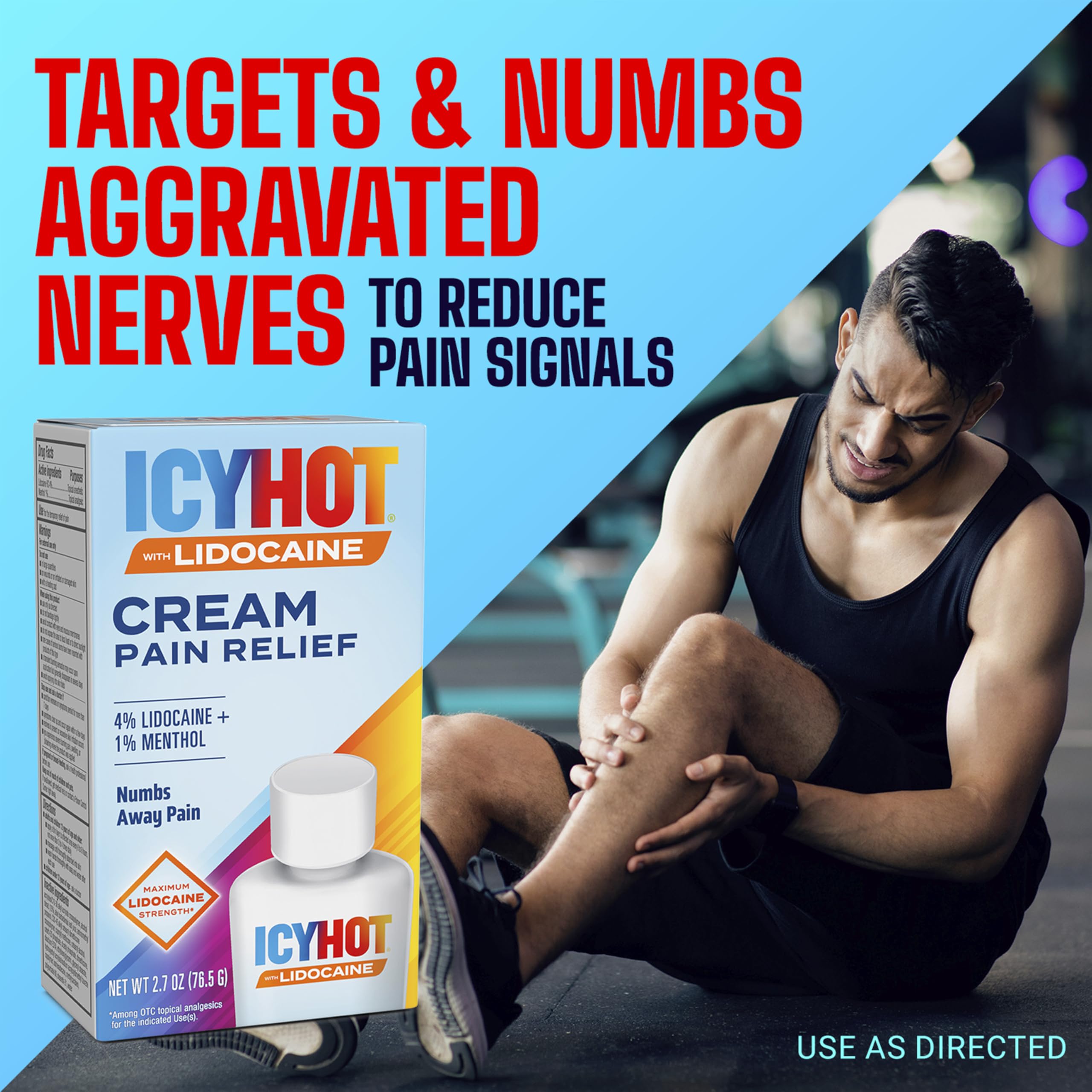 Icy Hot Max Strength Pain Relief Cream with Lidocaine Plus Menthol, 2.7 Ounces Icy Hot uk supplements
