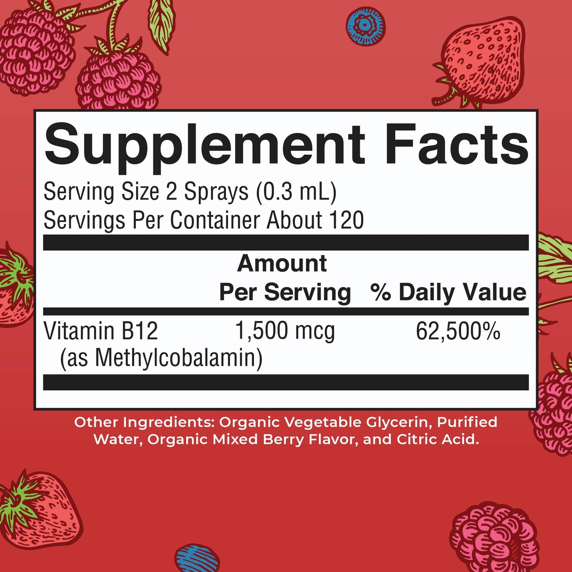 MaryRuth Organics Methyl B12 Spray | 1,500 mcg B12 Per Serving | Methylcobalamin | Energy Metabolism | Nervous System Support | Neuro Health | Vegan | Gluten Free | Sugar Free | 1 Fl Oz MARYRUTH'S uk supplements