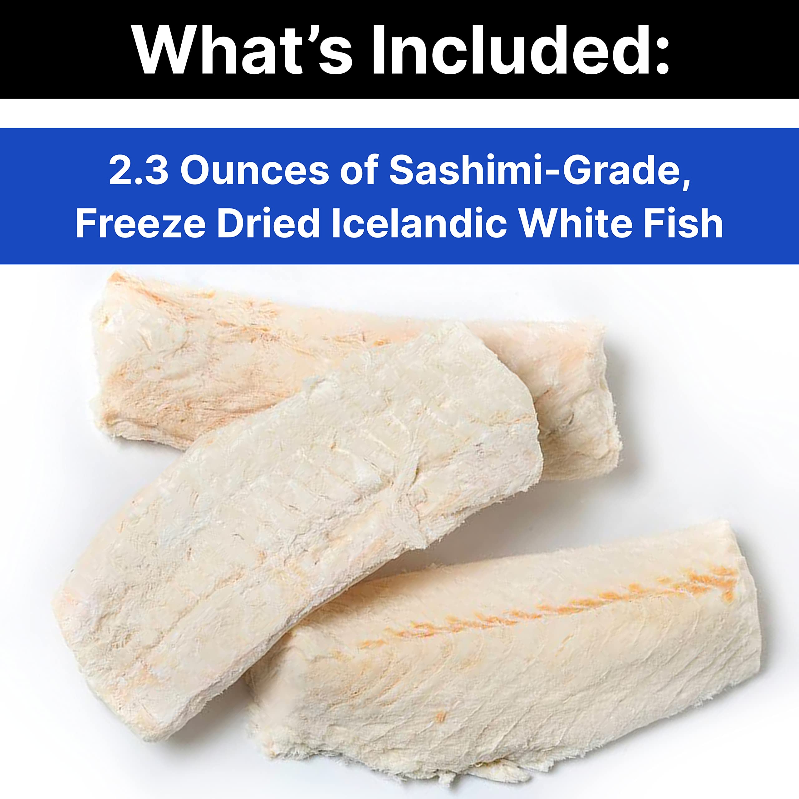 Nordic Catch Freeze Dried Fish Pet Treats from Iceland - Pure, All Natural Seafood Snacks for Dogs, Cats and Other Pets - Human Safe Ingredients, Made from Sashimi Grade Seafood - White Fish Nordic Catch uk supplements