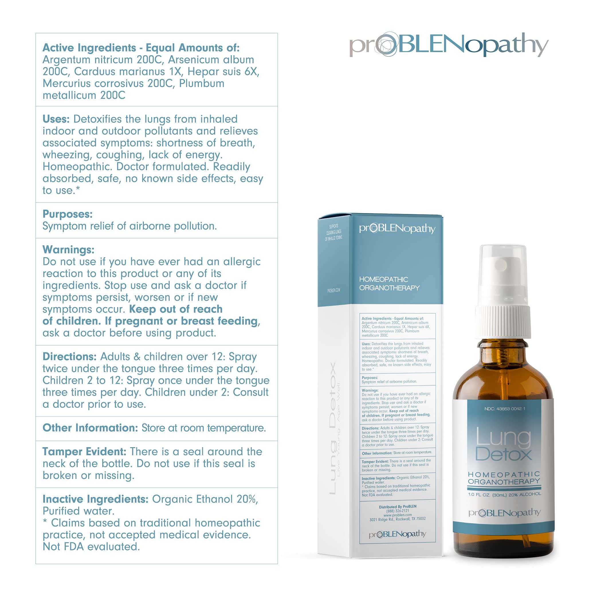 proBLENopathy Lung Support Oral Spray 30-Day Supply - Respiratory Protection & Toxin Removal proBLENopathy uk supplements