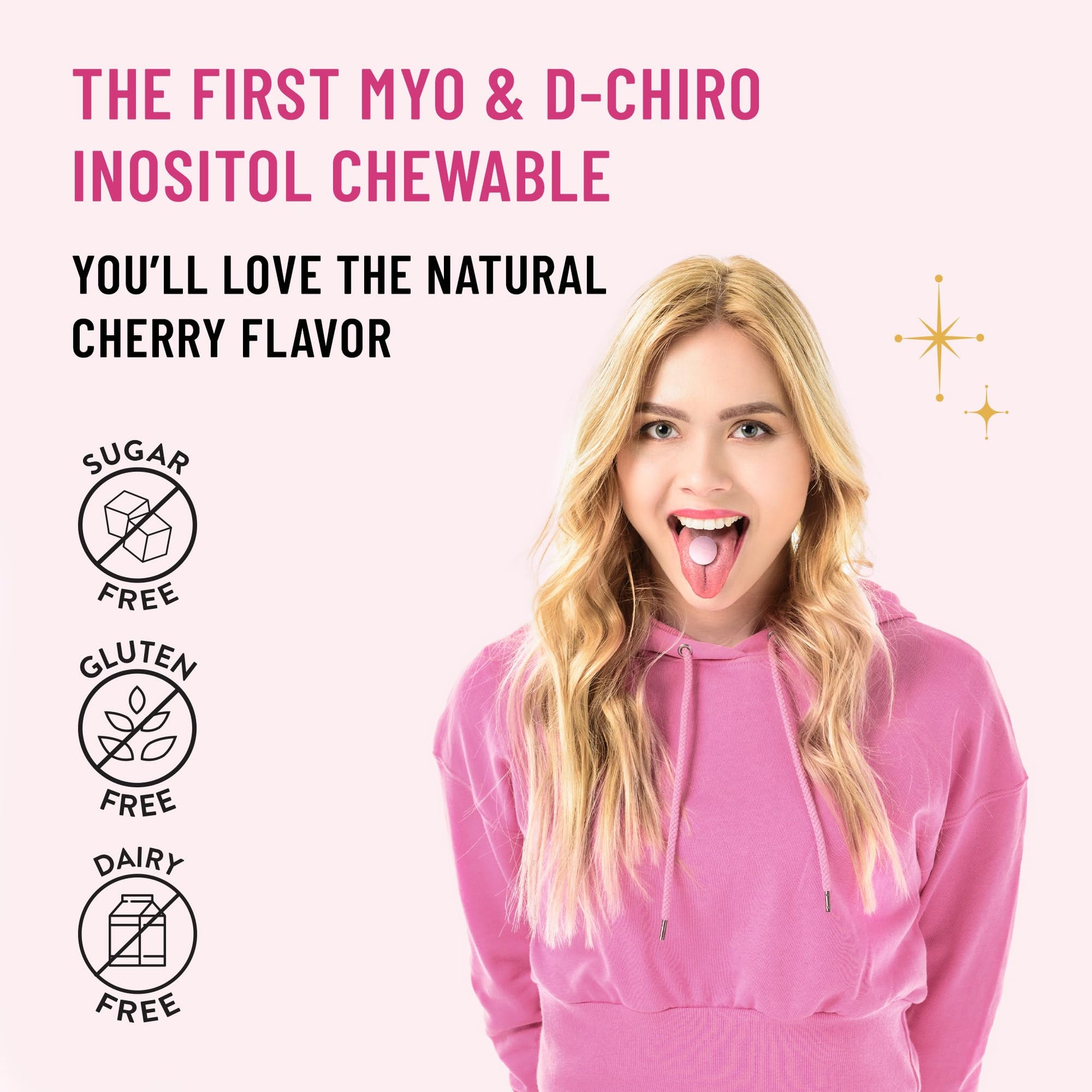 Legendairy Milk Myo-Inositol & D-Chiro Inositol Supplement for Women, 40:1 Ratio, PCOS & Fertility Support, Hormone Balance, Sugar Free Vegan Chewable Tablets, Cherry Flavor, 30 Day Supply Legendairy Milk uk supplements