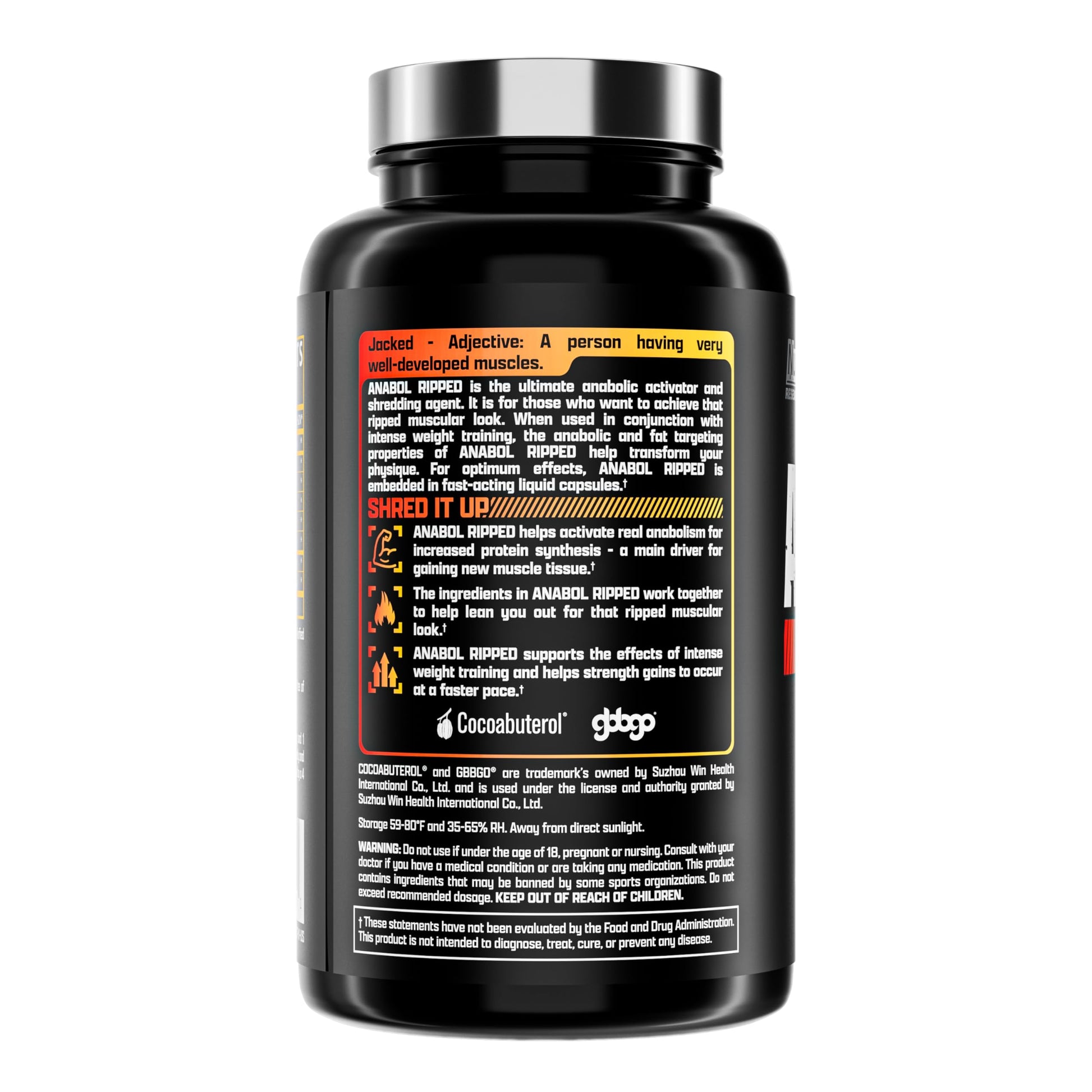 Nutrex Research Anabol Ripped Anabolic Muscle Builder for Men, 2-in-1 Muscle Builder and Shredding Supplement, (60 Count) Nutrex Research uk supplements