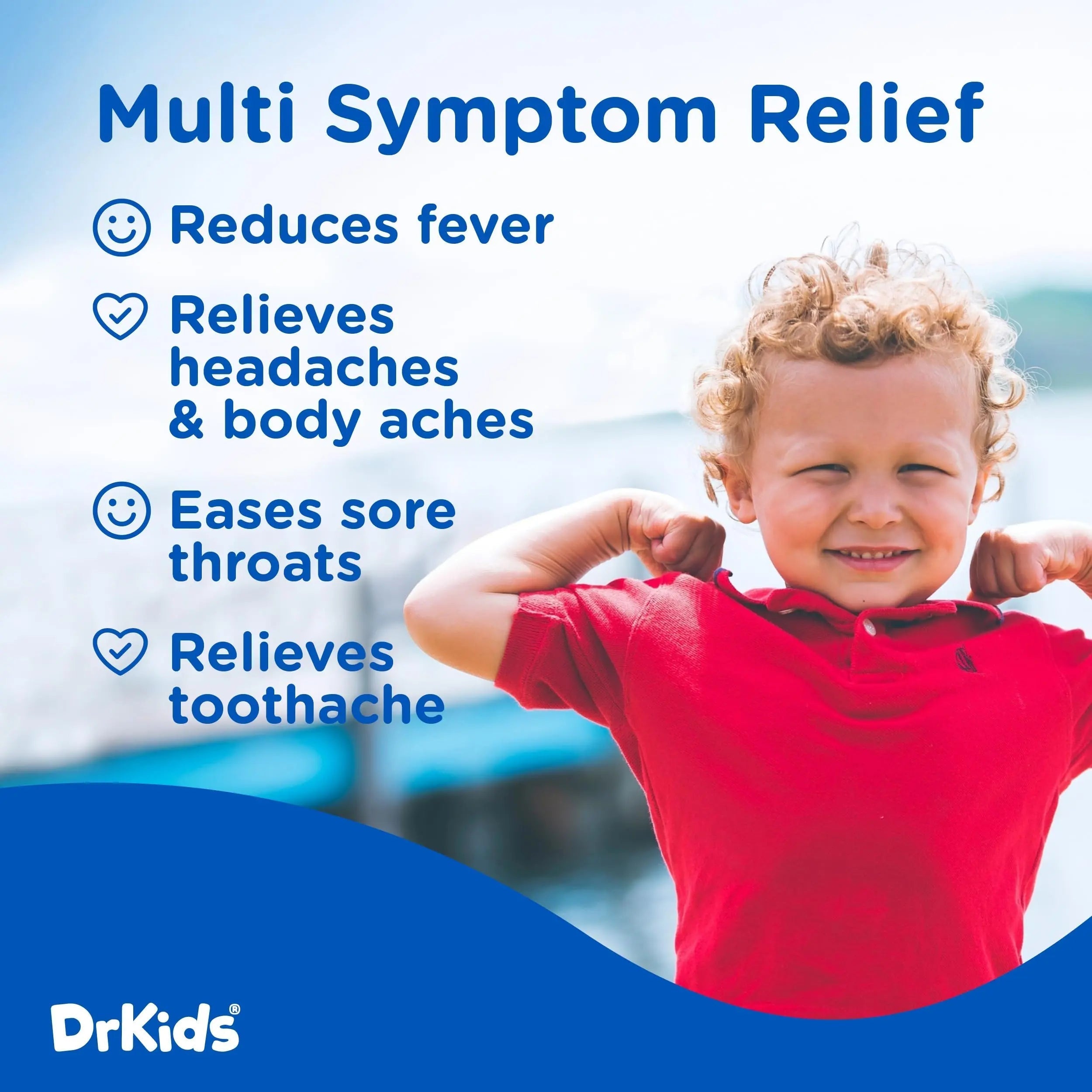 Dr. Kids Children’s Pain and Fever Medicine - Acetaminophen for Kids Ages 2-11, Pre-Measured Single-Use Vials for Headache, Sore Throat, Cold and Flu, Cherry Flavor, 30 Count Dr. Kids uk supplements