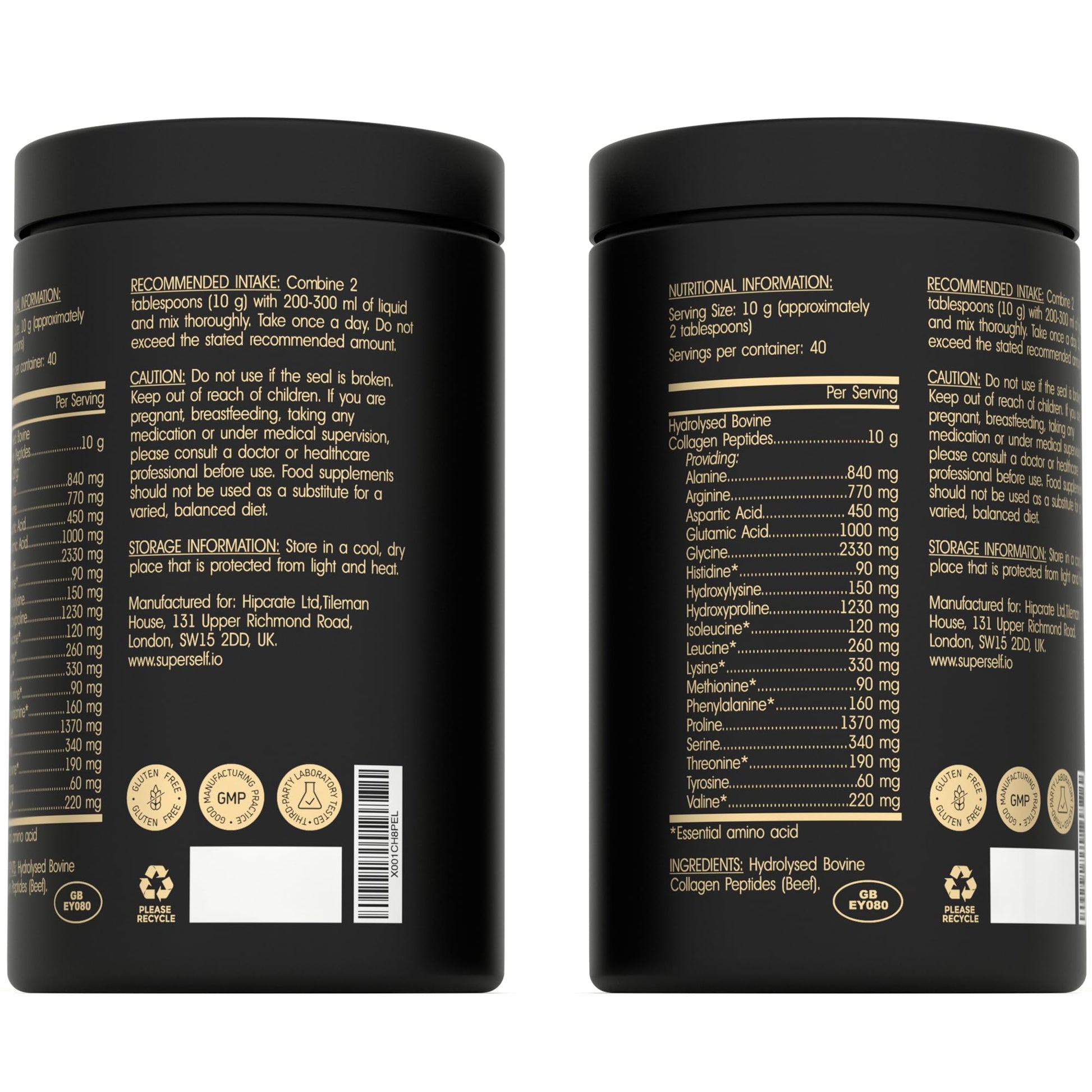Premium Collagen Powder - Collagen Supplements for Women & Men - Pure Bovine Collagen Peptides 400g SuperSelf uk supplements