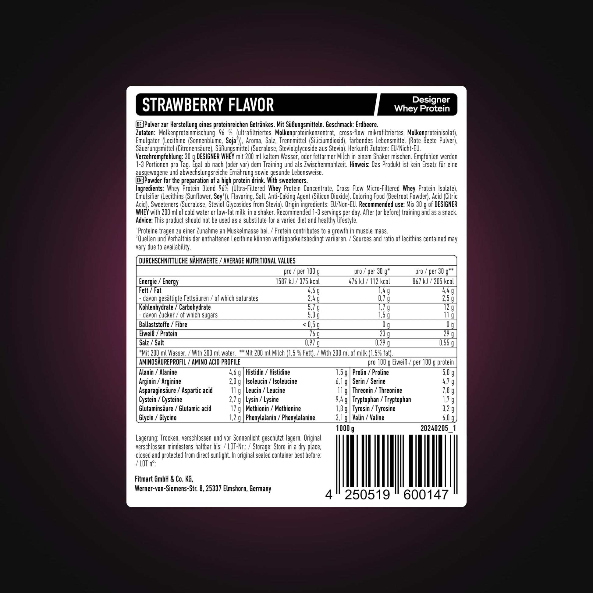 ESN Designer Whey Protein Powder, Strawberry, 1000 g, 2.2 lbs, 33 Servings ESN uk supplements