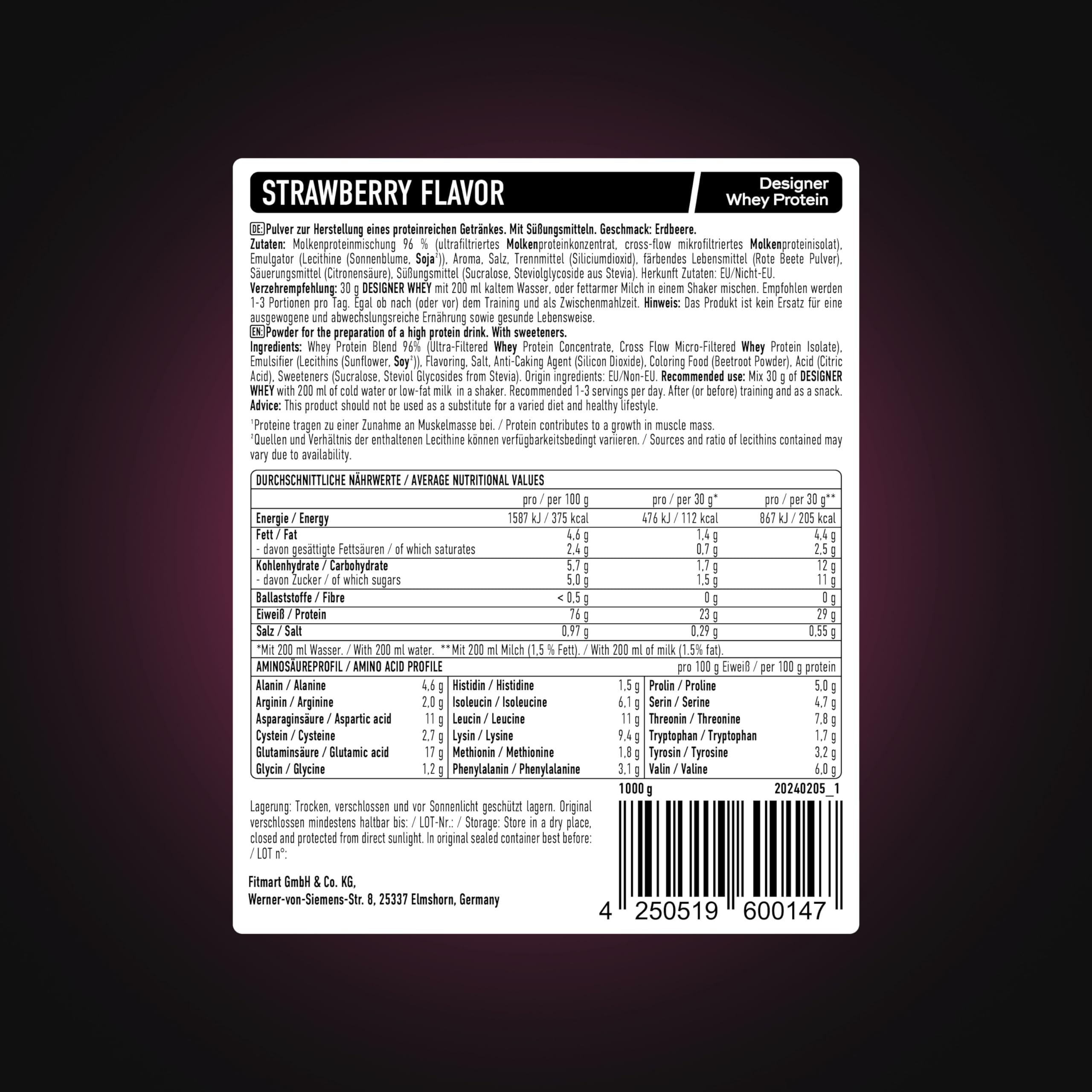 ESN Designer Whey Protein Powder, Strawberry, 1000 g, 2.2 lbs, 33 Servings ESN uk supplements