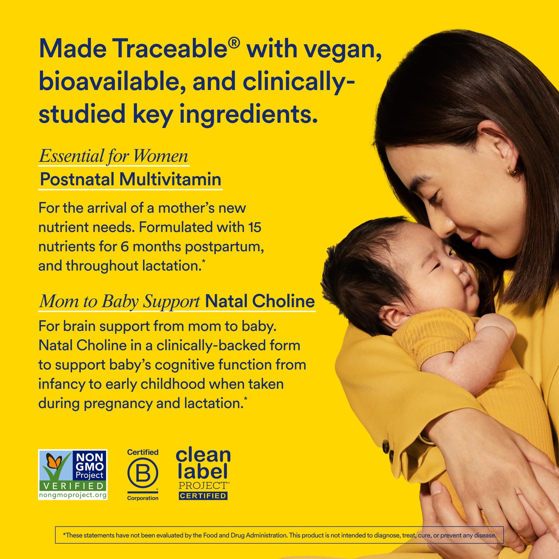 Ritual Postnatal Mom-to-Baby Set, Postpartum Multivitamin and Natal Choline Supplements, Supports Lactation, Immune Function, and Baby's Cognitive Function Ritual uk supplements