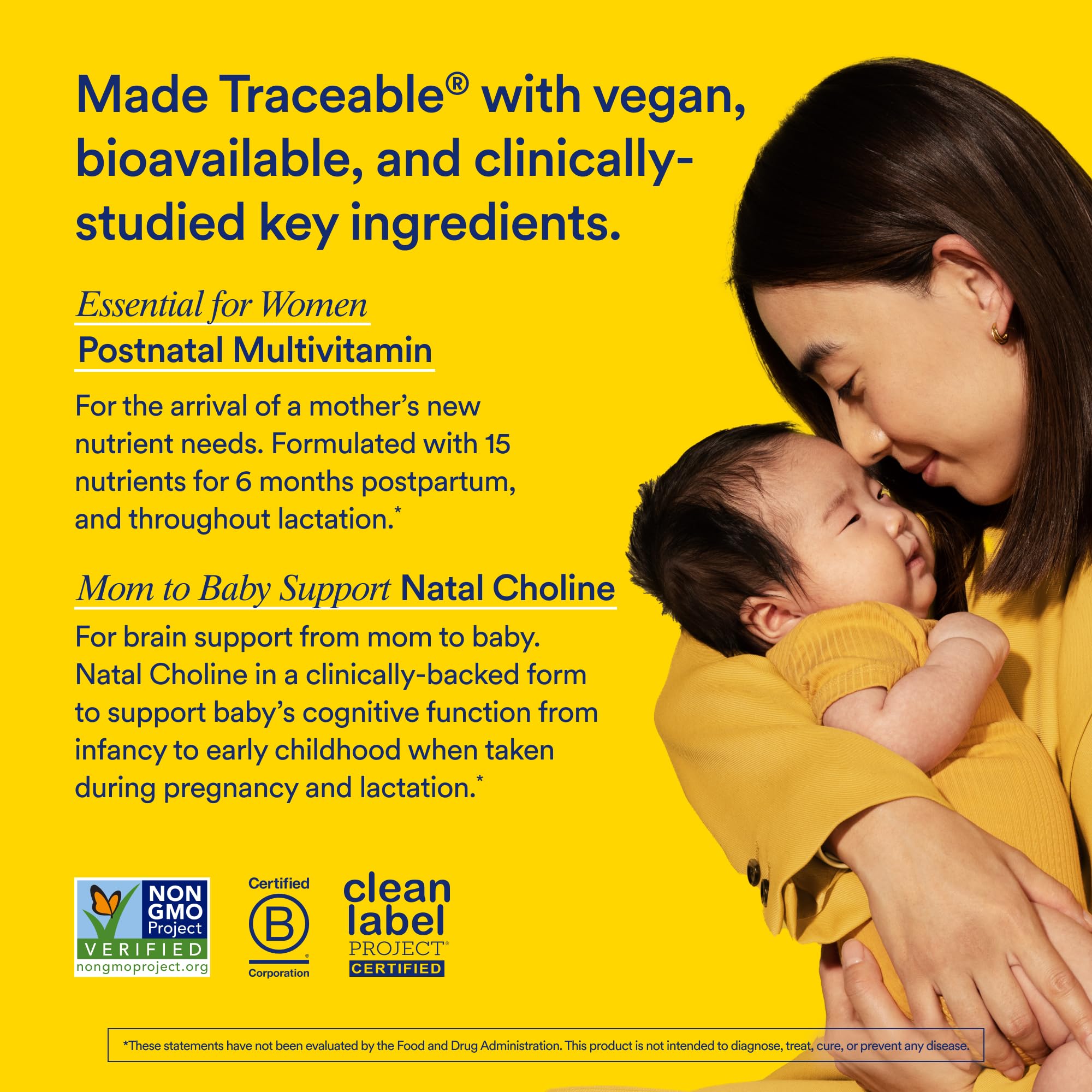 Ritual Postnatal Mom-to-Baby Set, Postpartum Multivitamin and Natal Choline Supplements, Supports Lactation, Immune Function, and Baby's Cognitive Function Ritual uk supplements