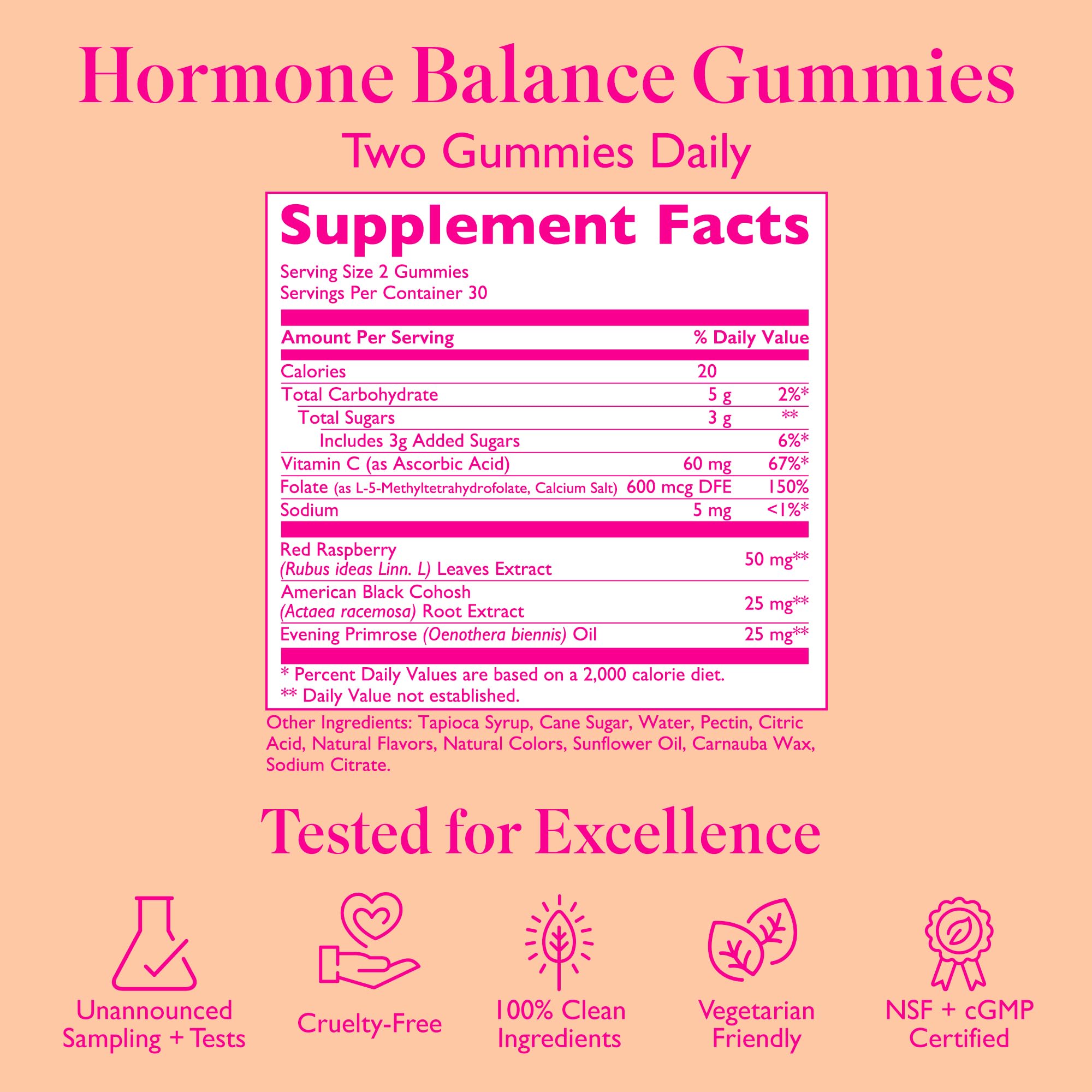 Amy Suzanne Hormone Balance Gummies for Women - Hormone Harmony for Mood, Energy, Bloating - Hormonal PMS, Perimenopause & Menopause Support - Red Raspberry Leaf & Black Cohosh - 60 Gummy Supplements Amy Suzanne uk supplements