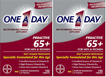 ONE A DAY Proactive 65+, Mens & Womens Multivitamin, Supplement with Vitamin A, Vitamin C, Vitamin D, and Zinc for Immune Health Support ONE A DAY uk supplements