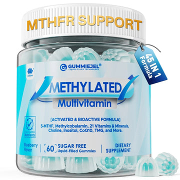 Methylated Multivitamin for Men & Women Gummies + Greens & Mushroom Blend, Methylfolate & B12, TMG, Choline LILICARE uk supplements