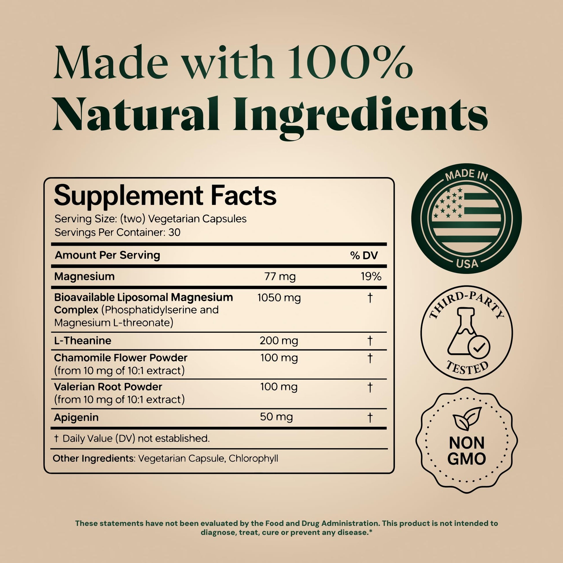 Magnesium L-Threonate with Apigenin, Valerian Root & L-Theanine – No Melatonin Restful Sleep & Brain Supplement – Clinically Studied 7-Ingredient Formula – Memory & Focus – 60 Capsules Plus+Ultra uk supplements