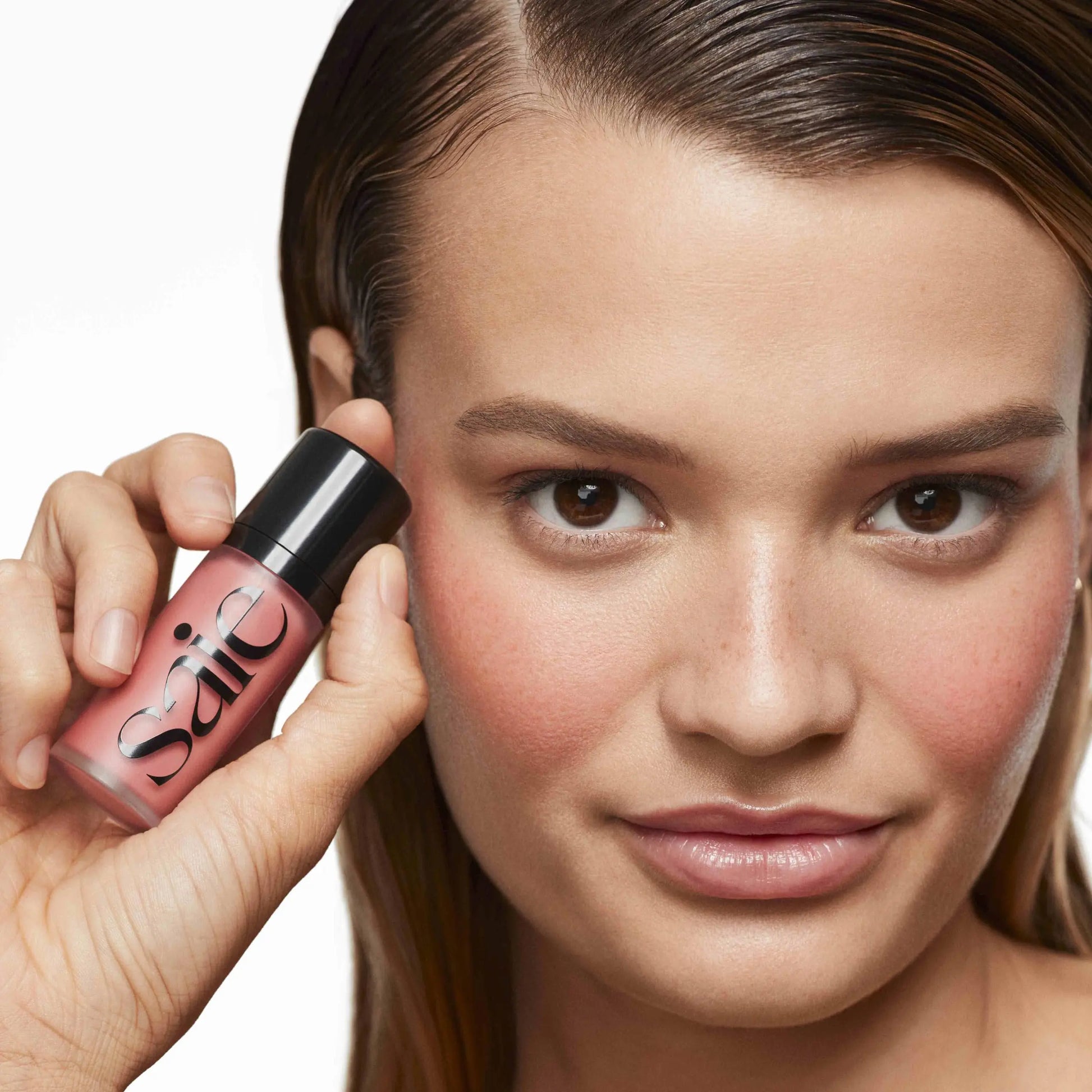Saie Dew Liquid Blush for Cheeks - Hydrating Cream Blush Stick with a Blendable + Buildable Formula - Skincare Infused Dewy Cheek Tint for a Natural Flush - Glowy Makeup Essential - Sweetie (.40 oz) Saie uk supplements