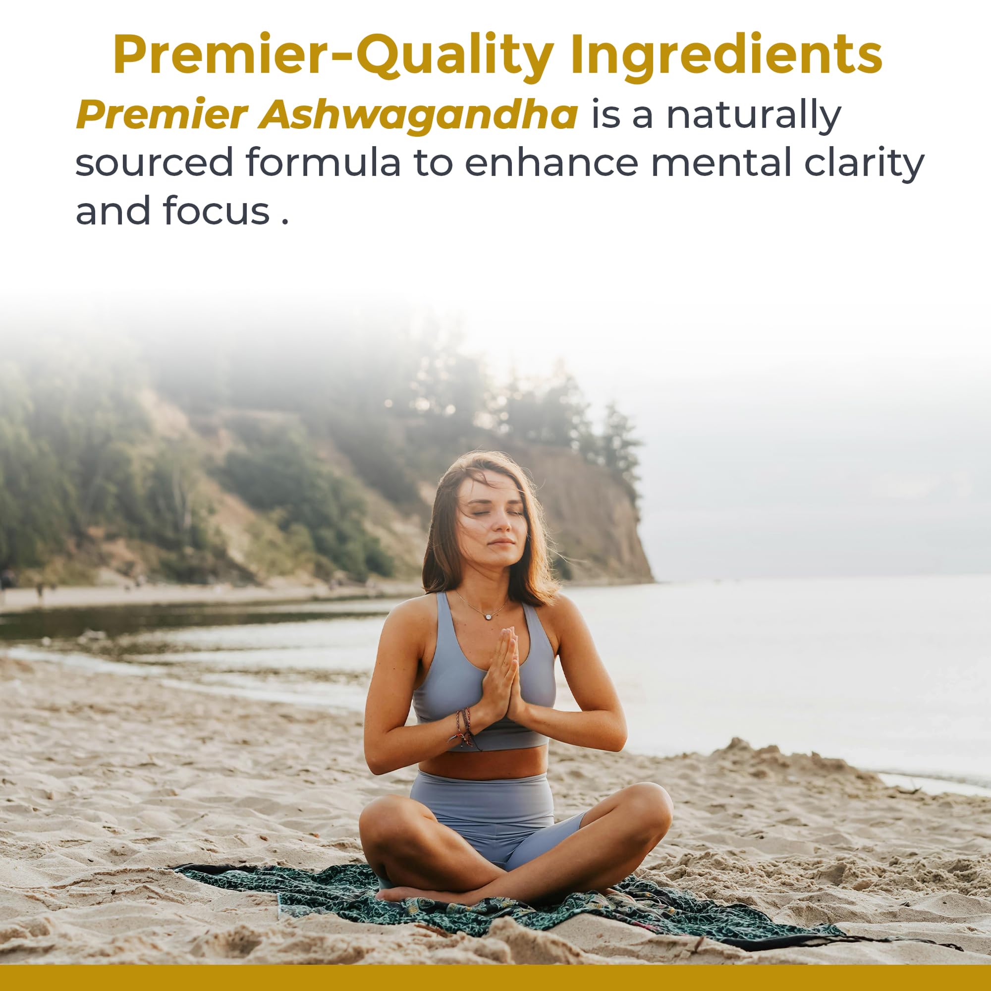 Premier Research Labs Premier Ashwagandha - Pure Supplement for Women & Men with Organic Ashwagandha Root, Herbal Pills for Stress & Sleep Support, Fermented for Absorption - 120 Plant-Based Capsules Premier Research Labs uk supplements