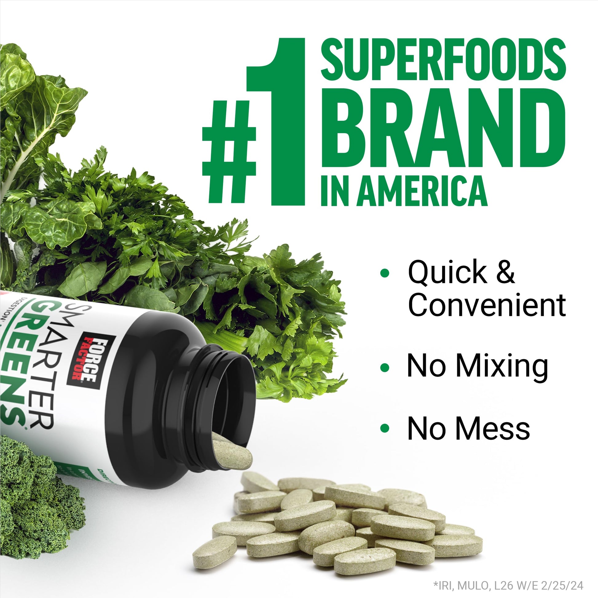 FORCE FACTOR Smarter Greens Tablets, Greens Supplement with 25+ Superfoods and Antioxidants to Improve Digestion, Reduce Stress, Strengthen Immunity, and Support Metabolism, 90 Tablets Force Factor uk supplements