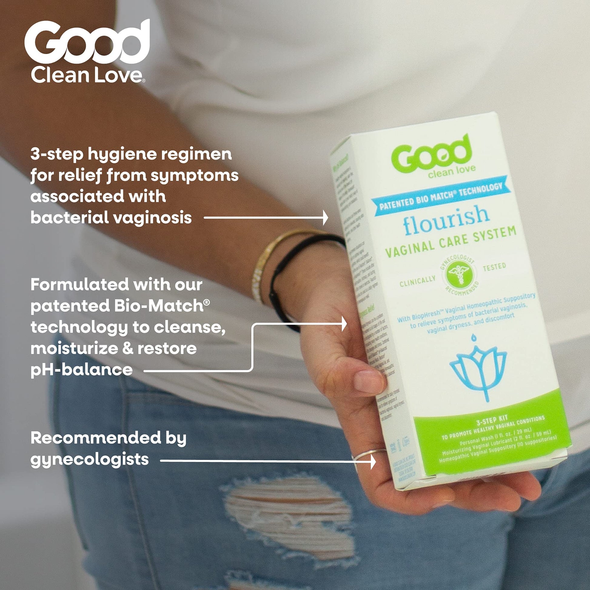 Good Clean Love Flourish Vaginal Care System, 30-Day Regimen, Relieves Itching & Irritation, Includes Personal Good Clean Love uk supplements