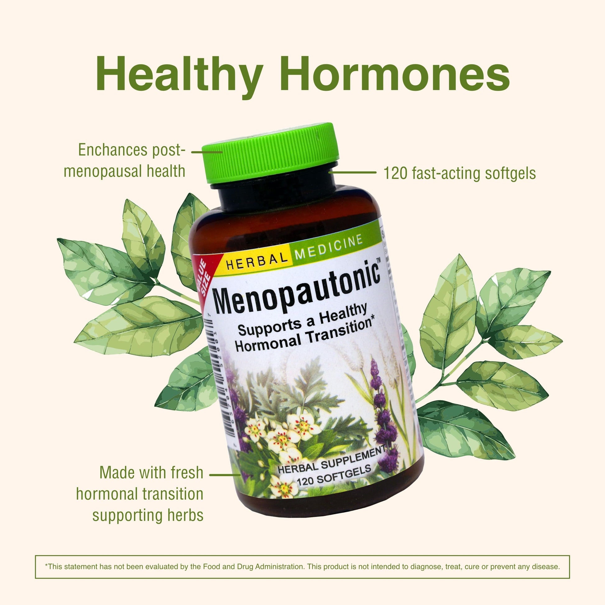 Herbs Etc. Menopautonic Softgels - Essential Supplement for Women - Hormonal Transition Support Supplement - Offers Menopausal Support with Dong Quai & Motherwort - 120 Softgels (120 Servings) Herbs Etc. uk supplements