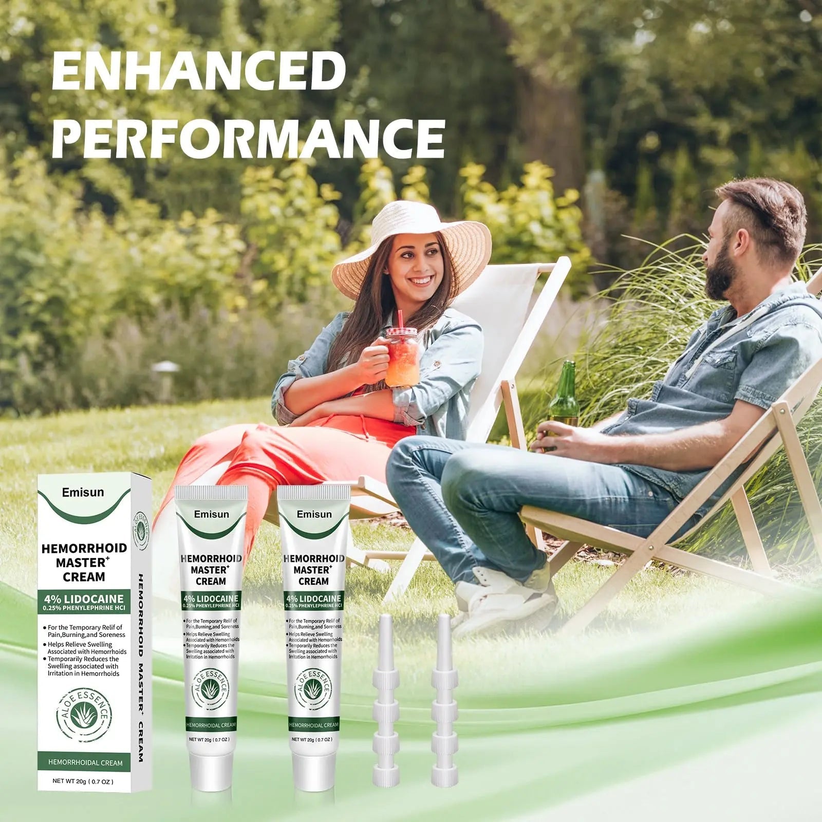 Hemorrhoid & Fissure Ointment, Hemorrhoid Treatment and Hemorrhoid Cream with Lidocaine 4% and Phenylephrine HCI for Fast Relief of Pain, Swelling, Itching, Burning, Hemorrhoidal treatment, 2 Pack-J2 Emisun uk supplements