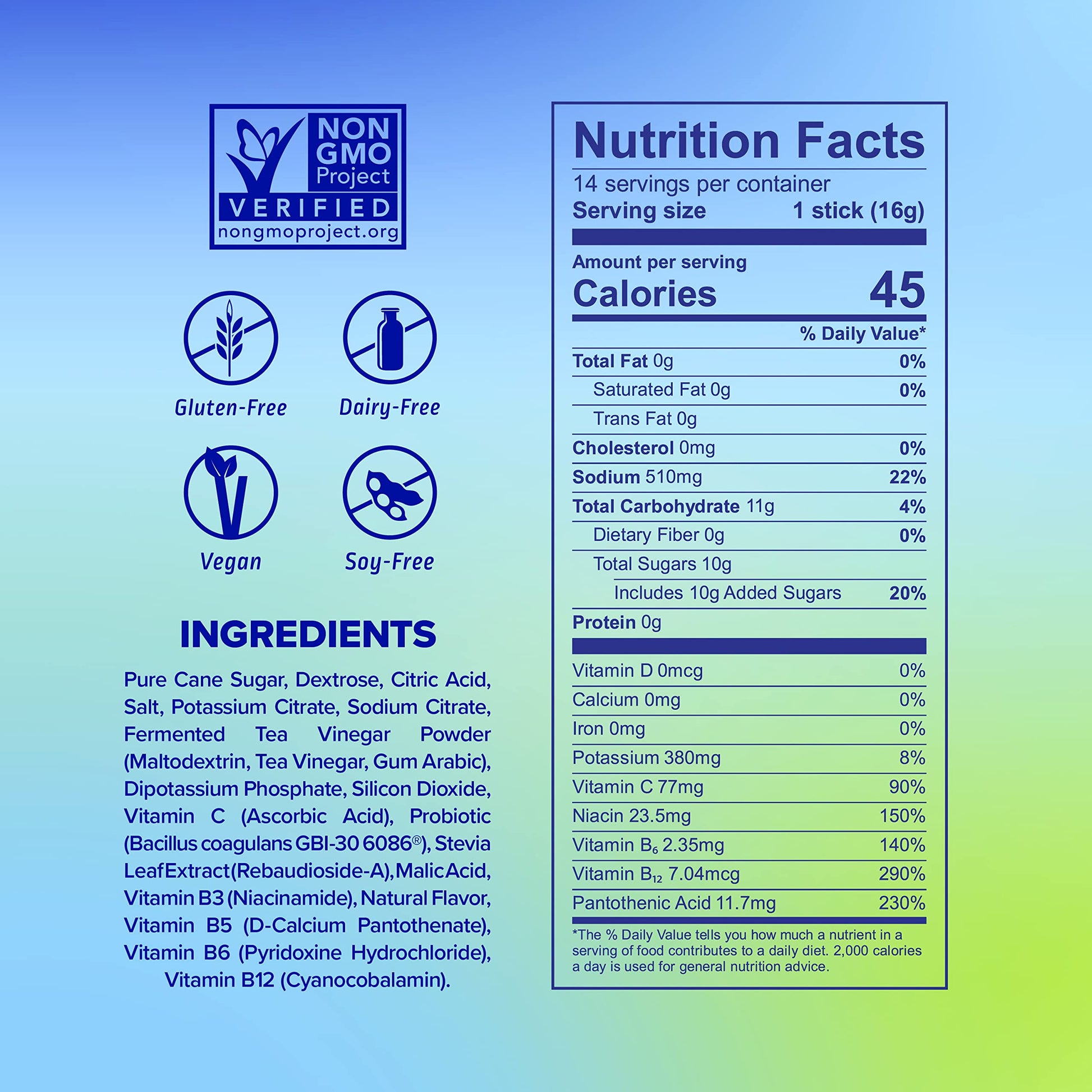 Liquid I.V. Hydration Multiplier + Probiotic Kombucha - Tart Green Apple - Hydration Powder Liquid I.V. uk supplements