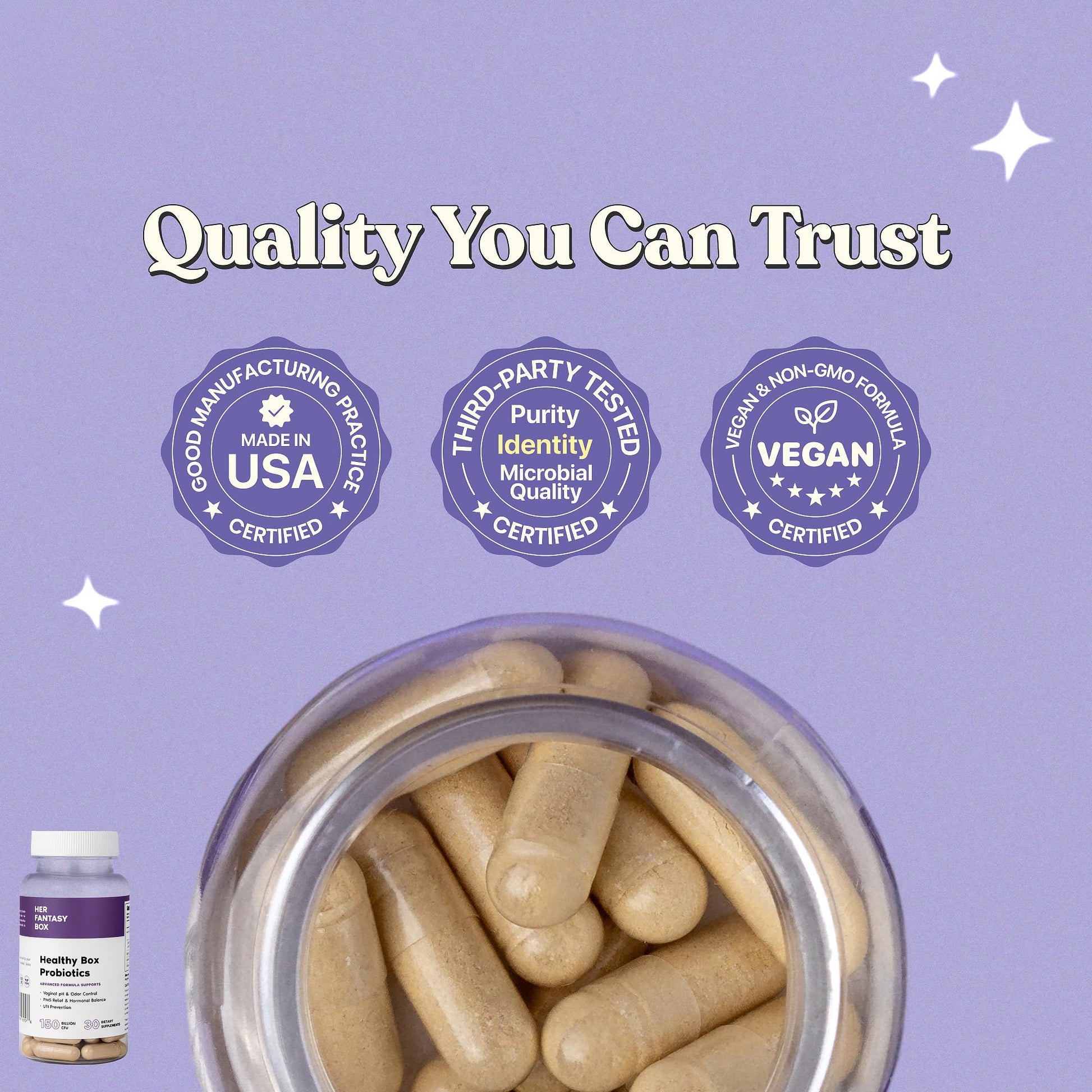 Her Fantasy Box | Healthy Box | Vaginal Probiotics for Women – Prebiotics + Advanced Lactobacillus Blend – Hormonal Balance, PMS Relief – Feminine Health Support with Cranberry & D-Mannose Her Fantasy Box uk supplements